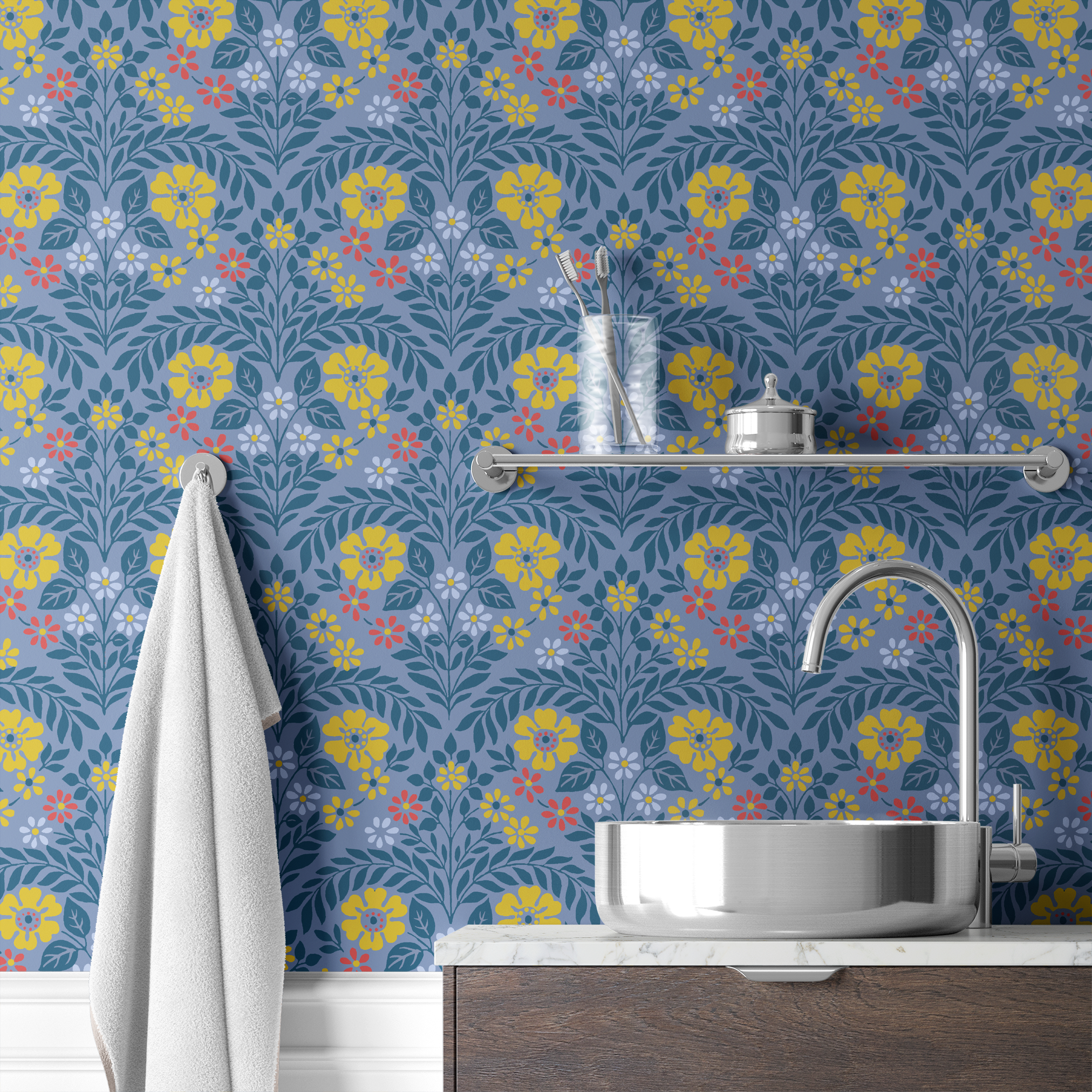 wallpaper bath mockup