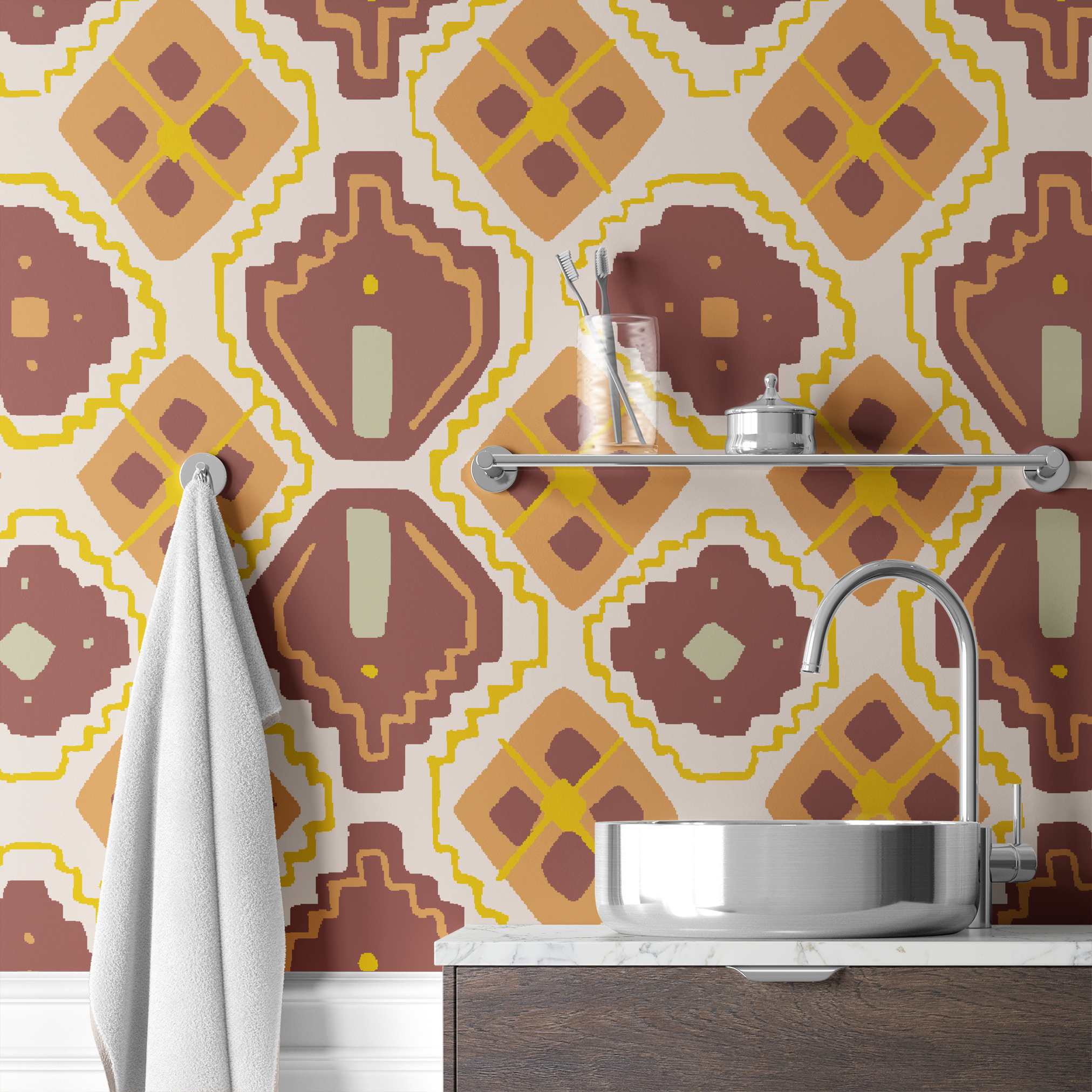 wallpaper bath mockup