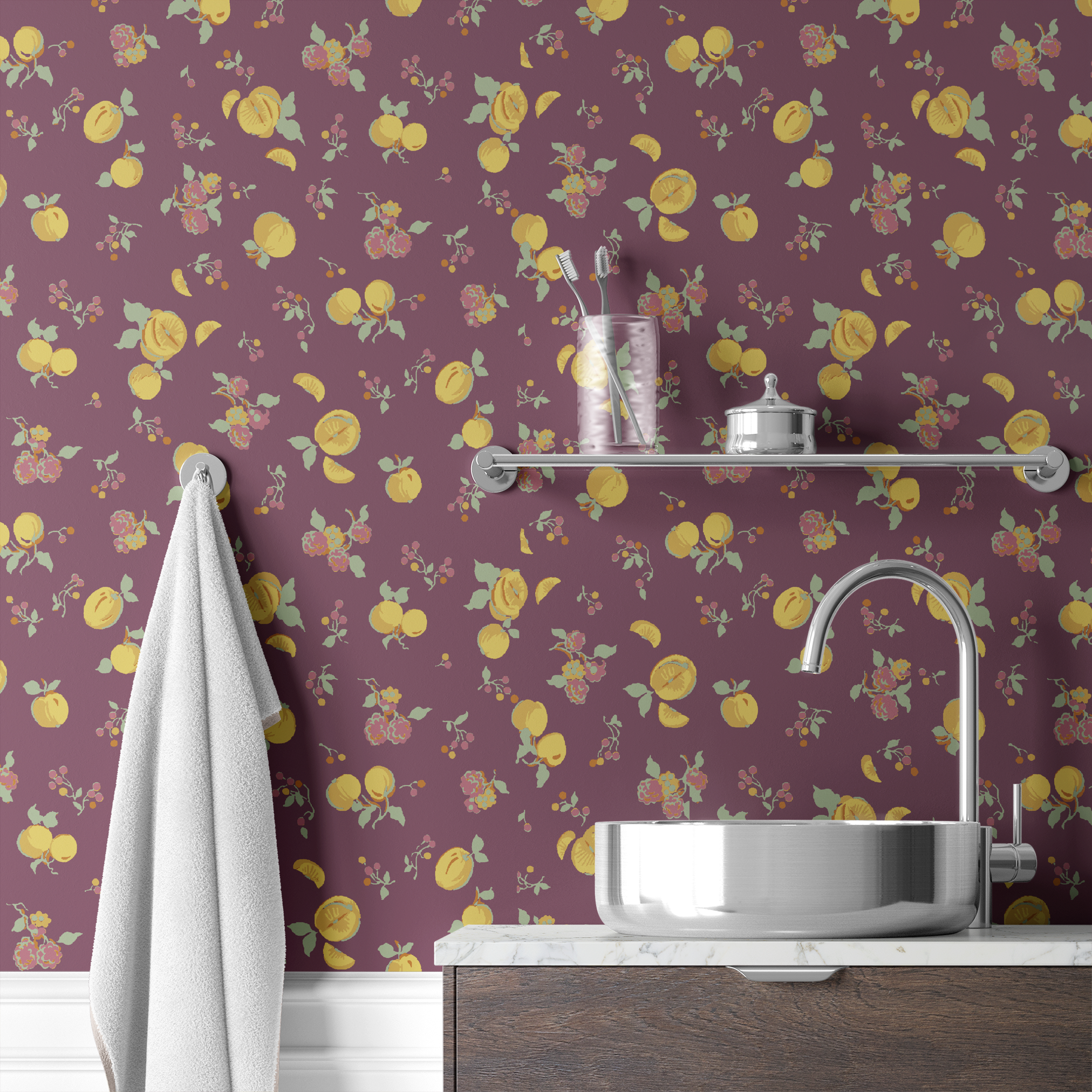 wallpaper bath mockup
