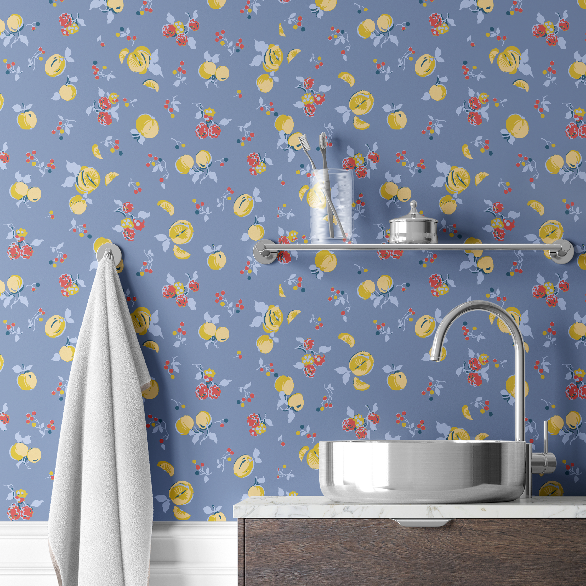 wallpaper bath mockup