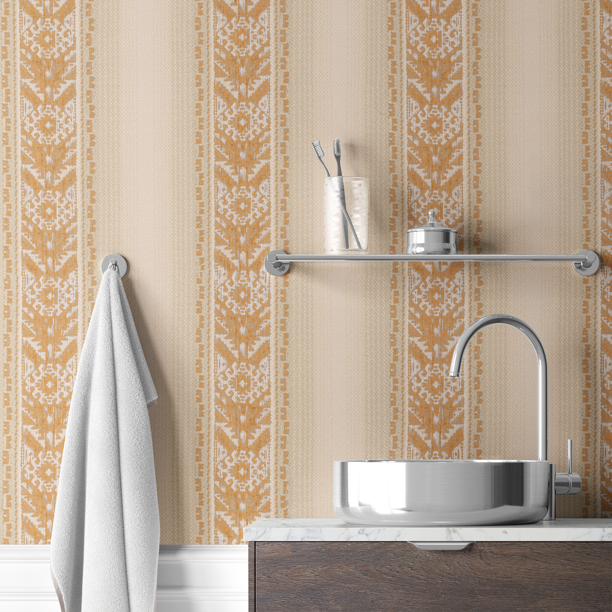 wallpaper bath mockup