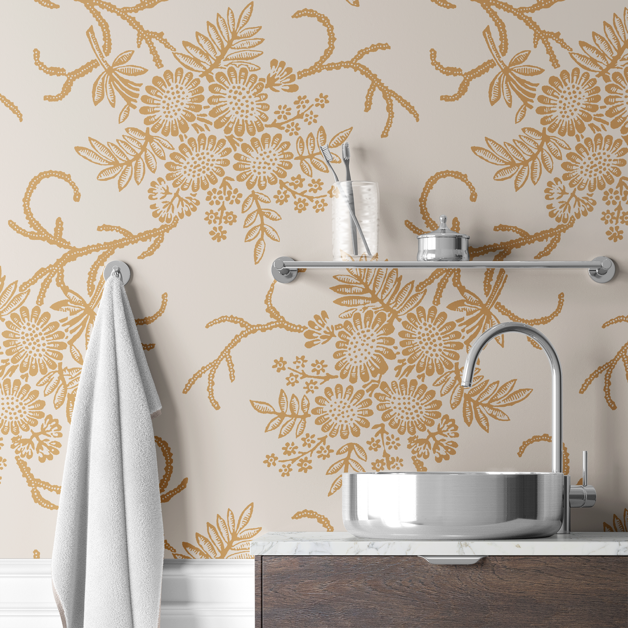 wallpaper bath mockup