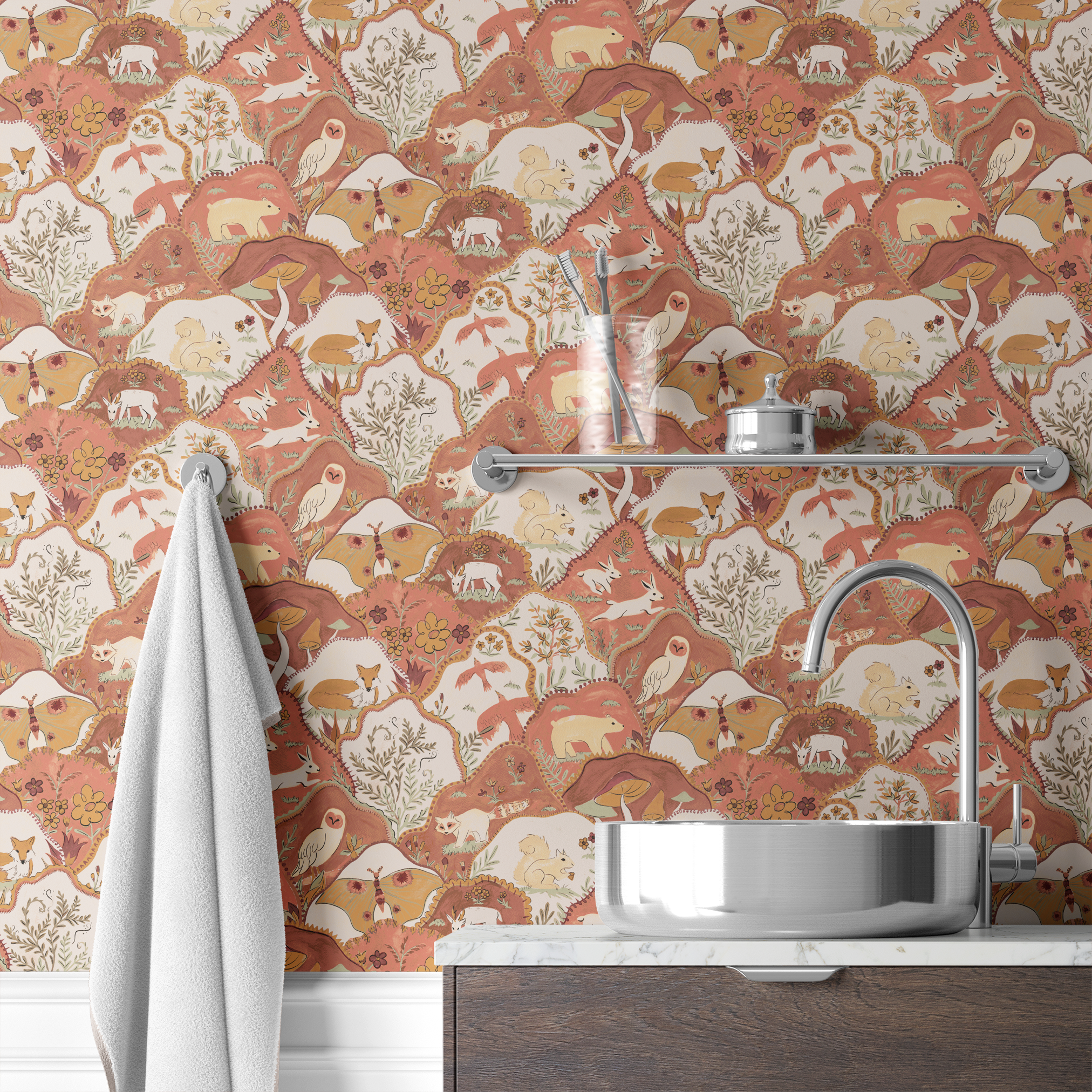 wallpaper bath mockup