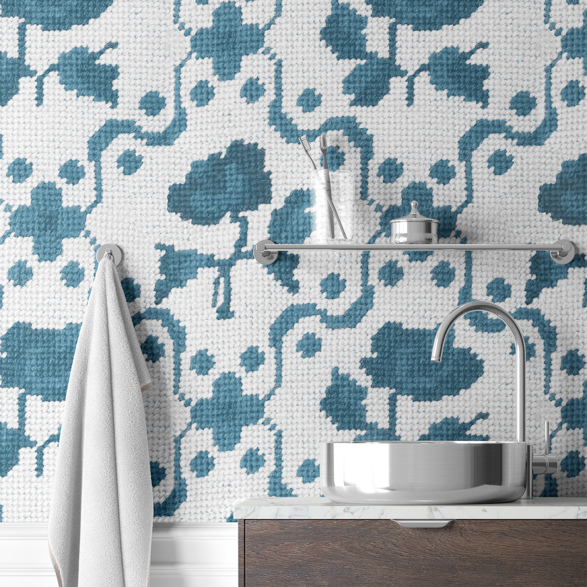 wallpaper bath mockup