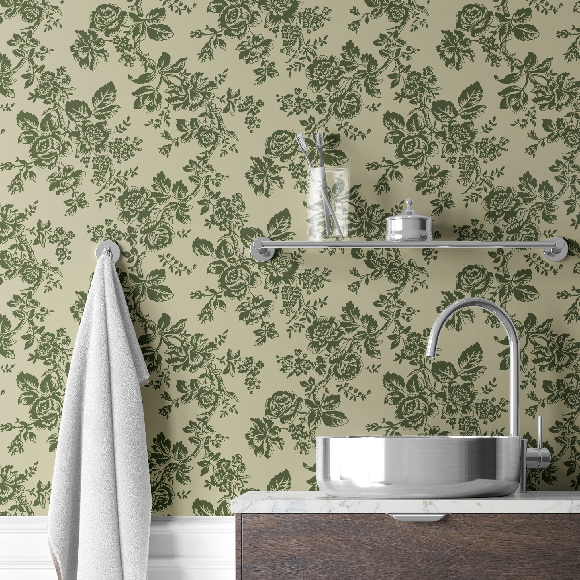 wallpaper bath mockup