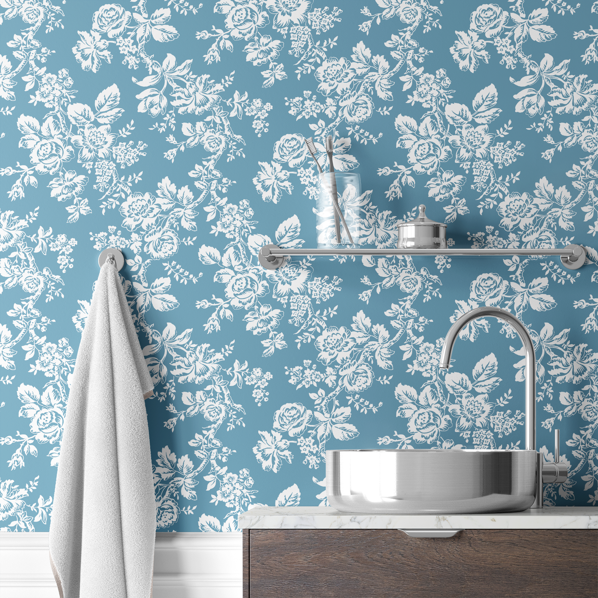 wallpaper bath mockup