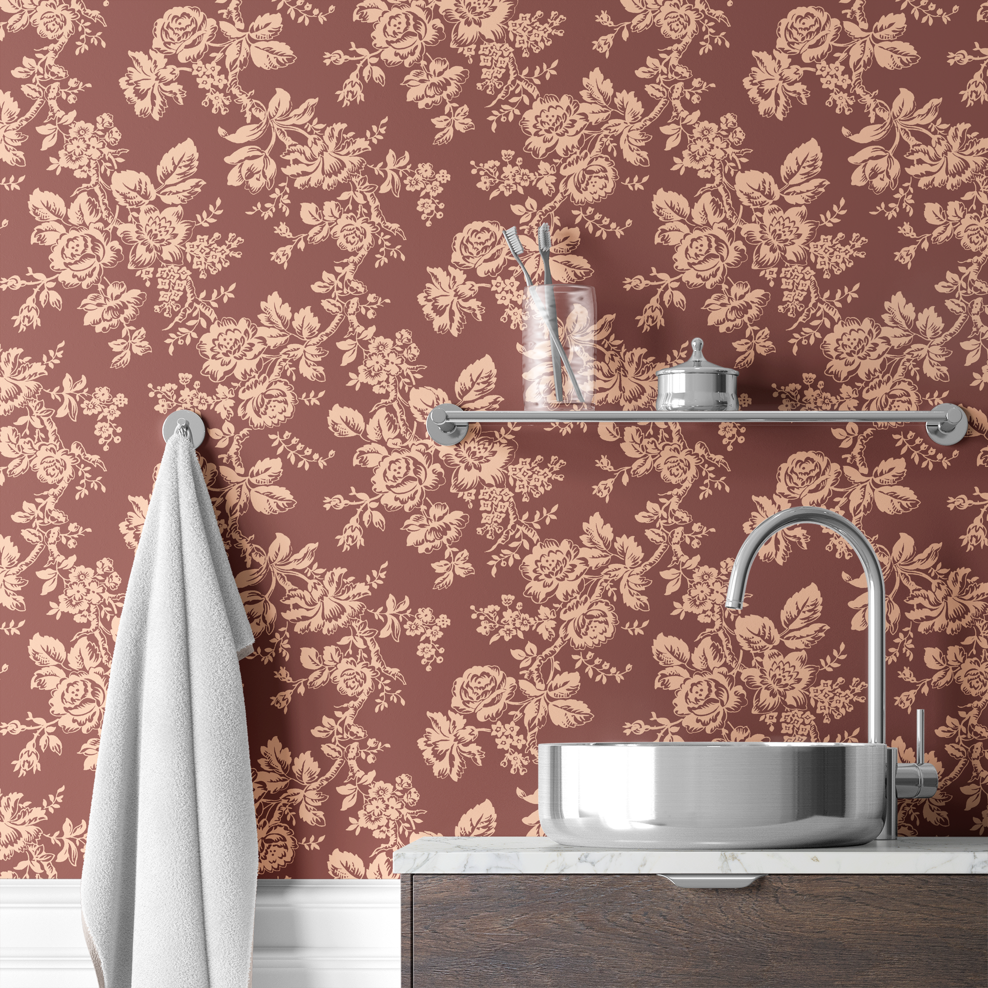 wallpaper bath mockup