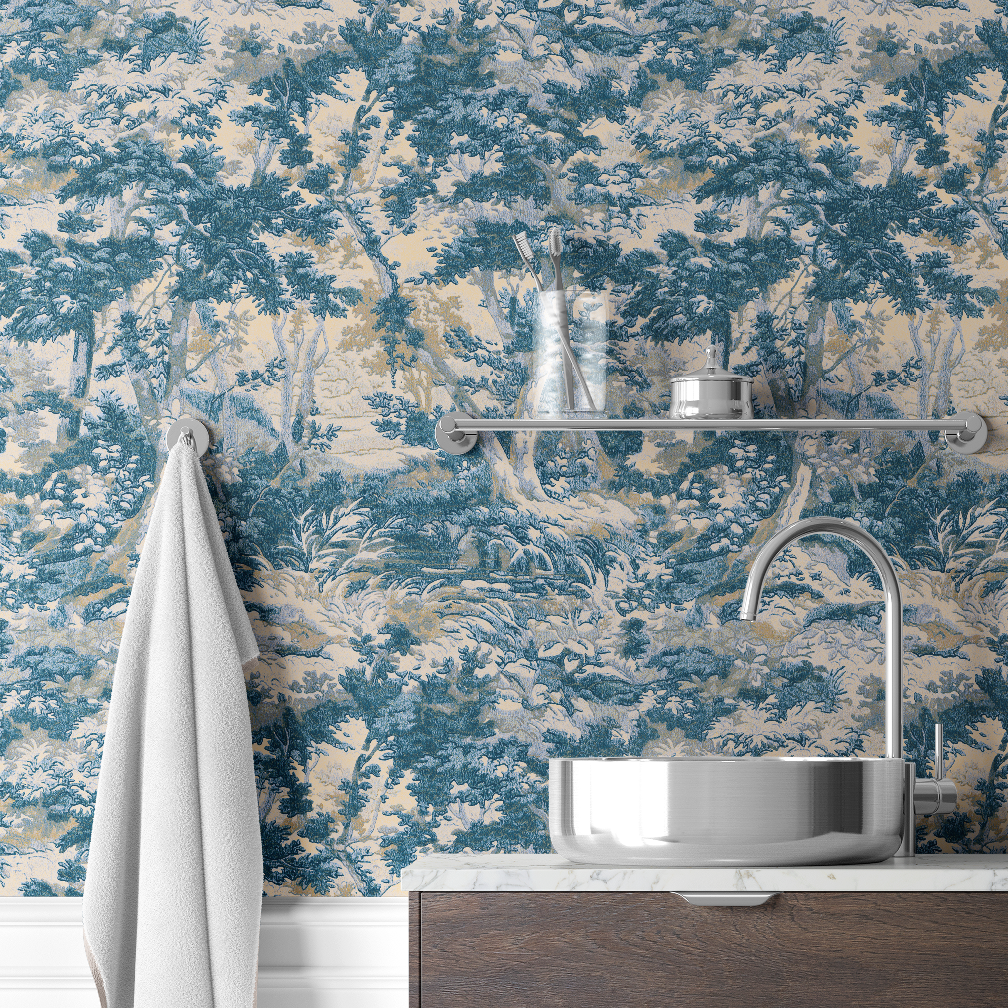 wallpaper bath mockup