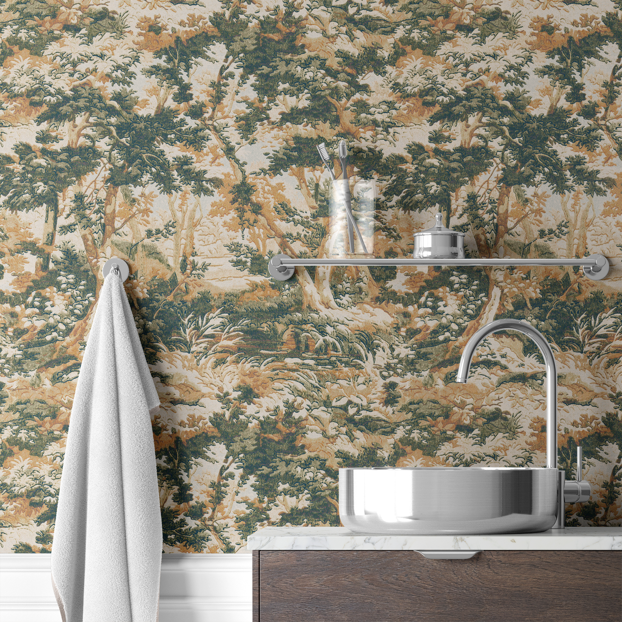 wallpaper bath mockup