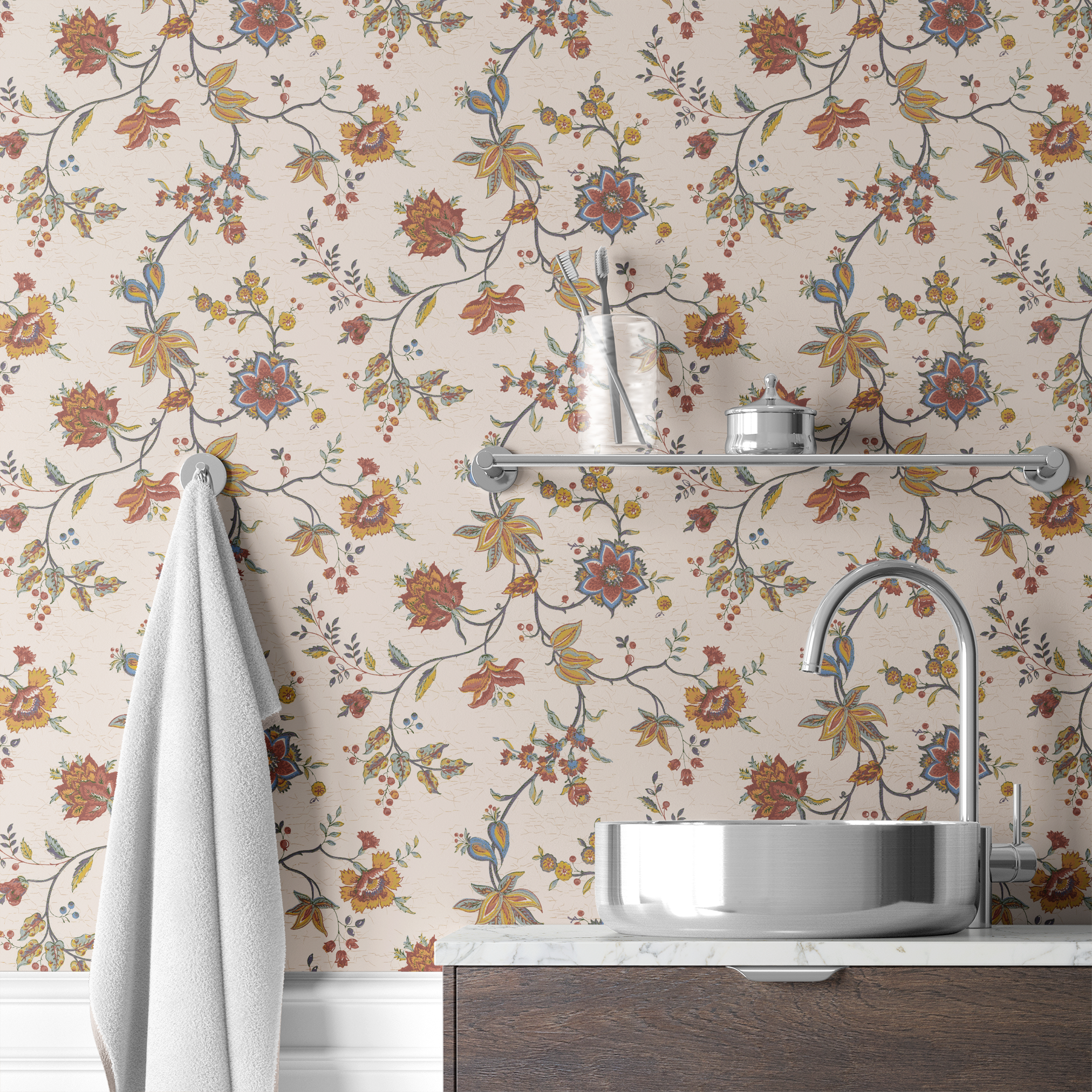 wallpaper bath mockup