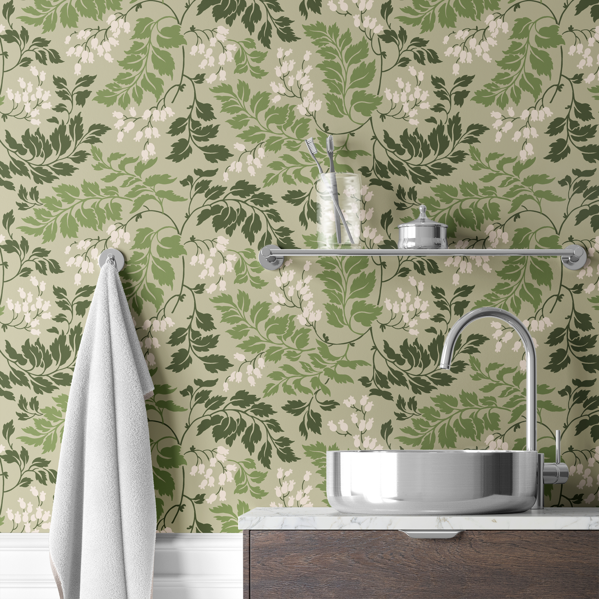 wallpaper bath mockup