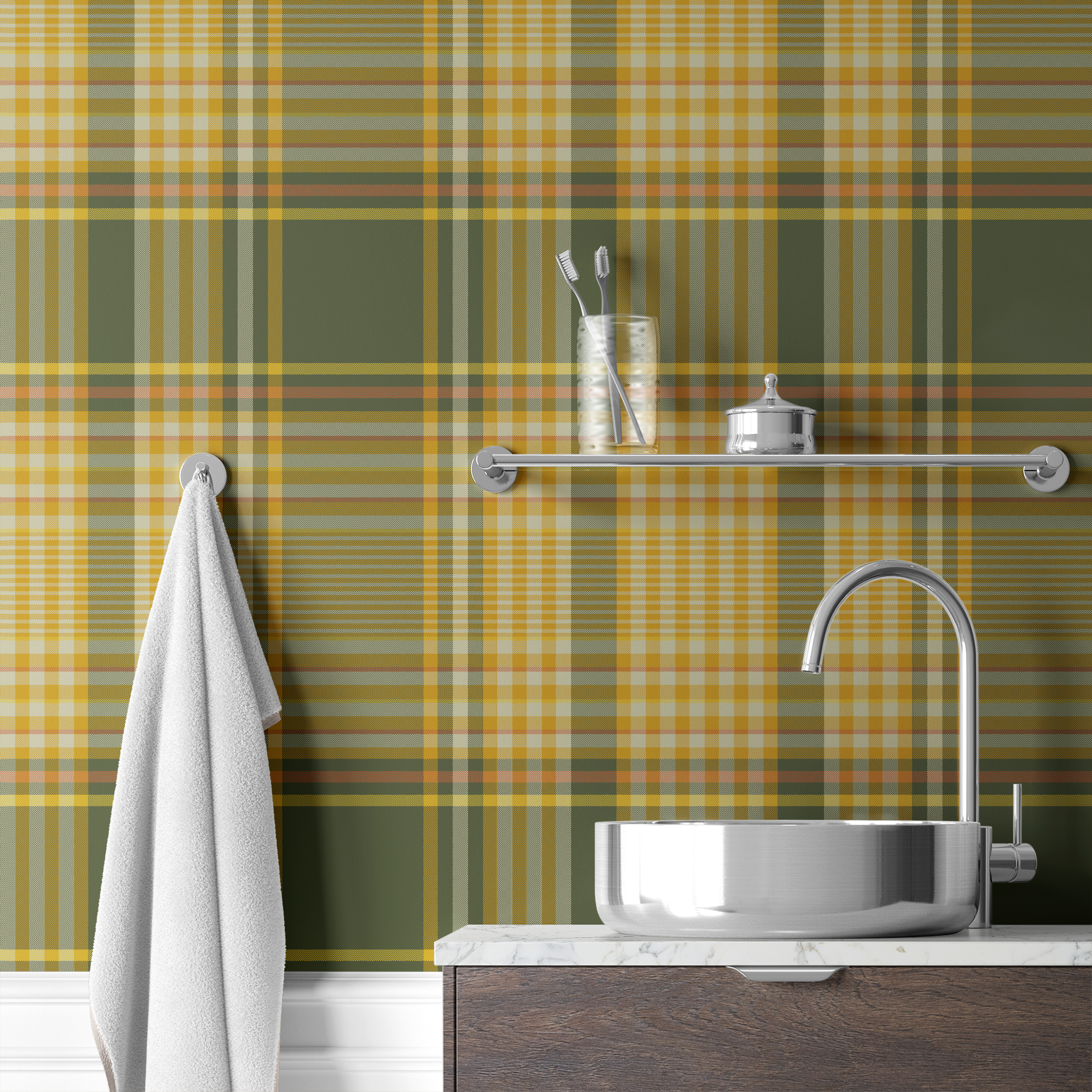 wallpaper bath mockup