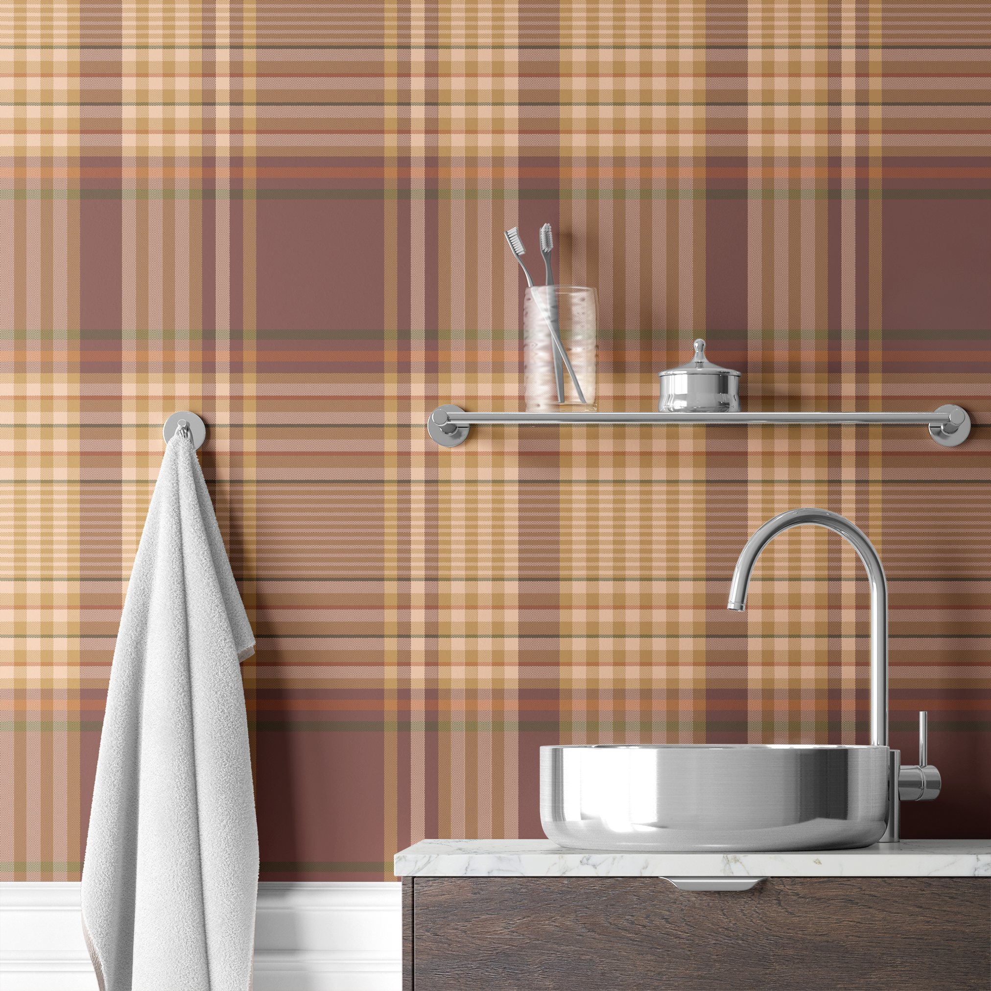 wallpaper bath mockup