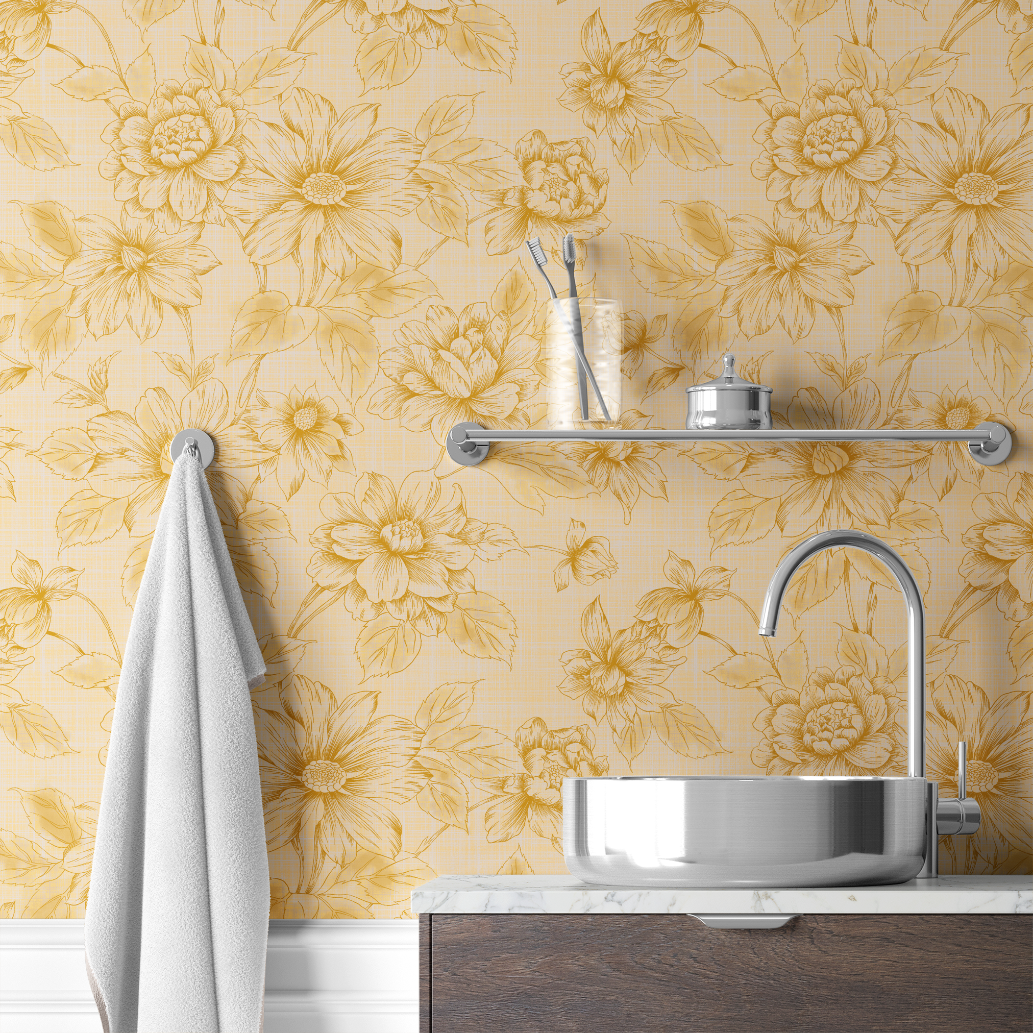 wallpaper bath mockup