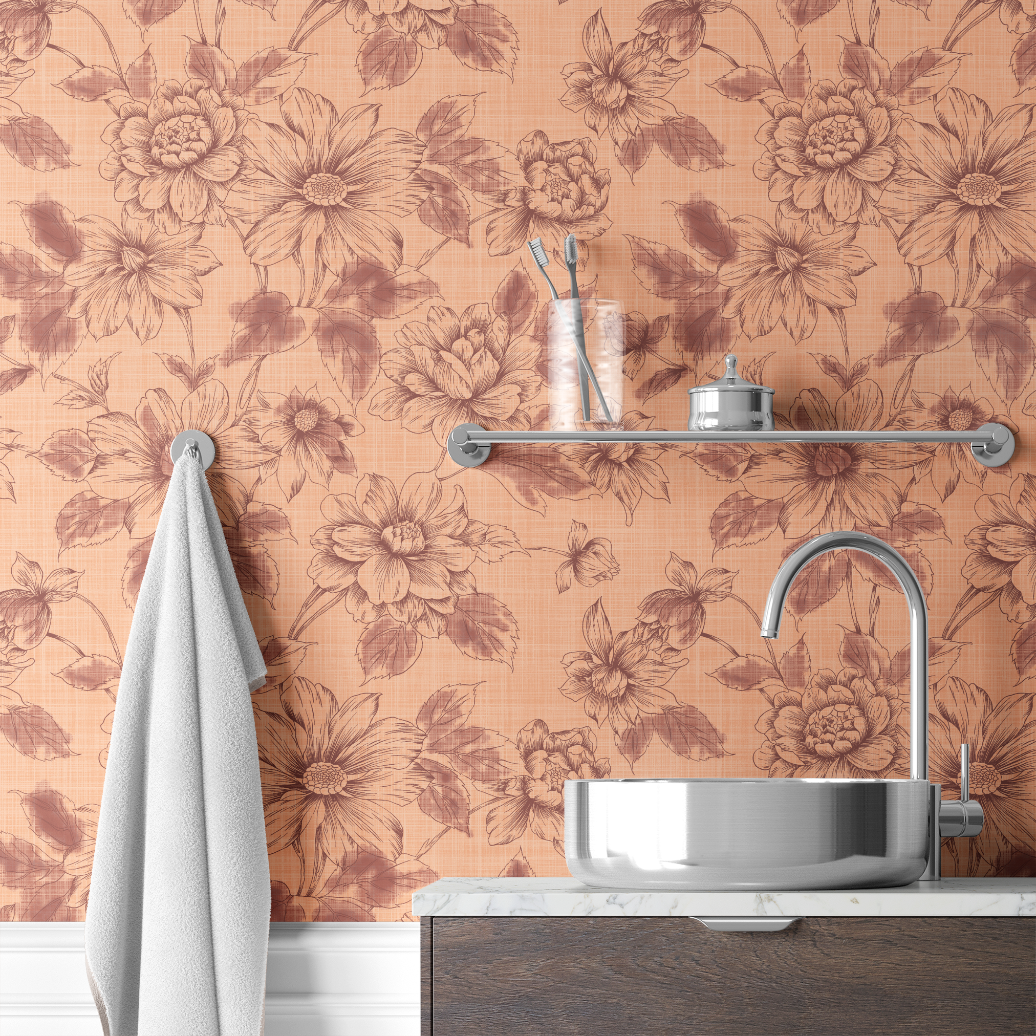 wallpaper bath mockup