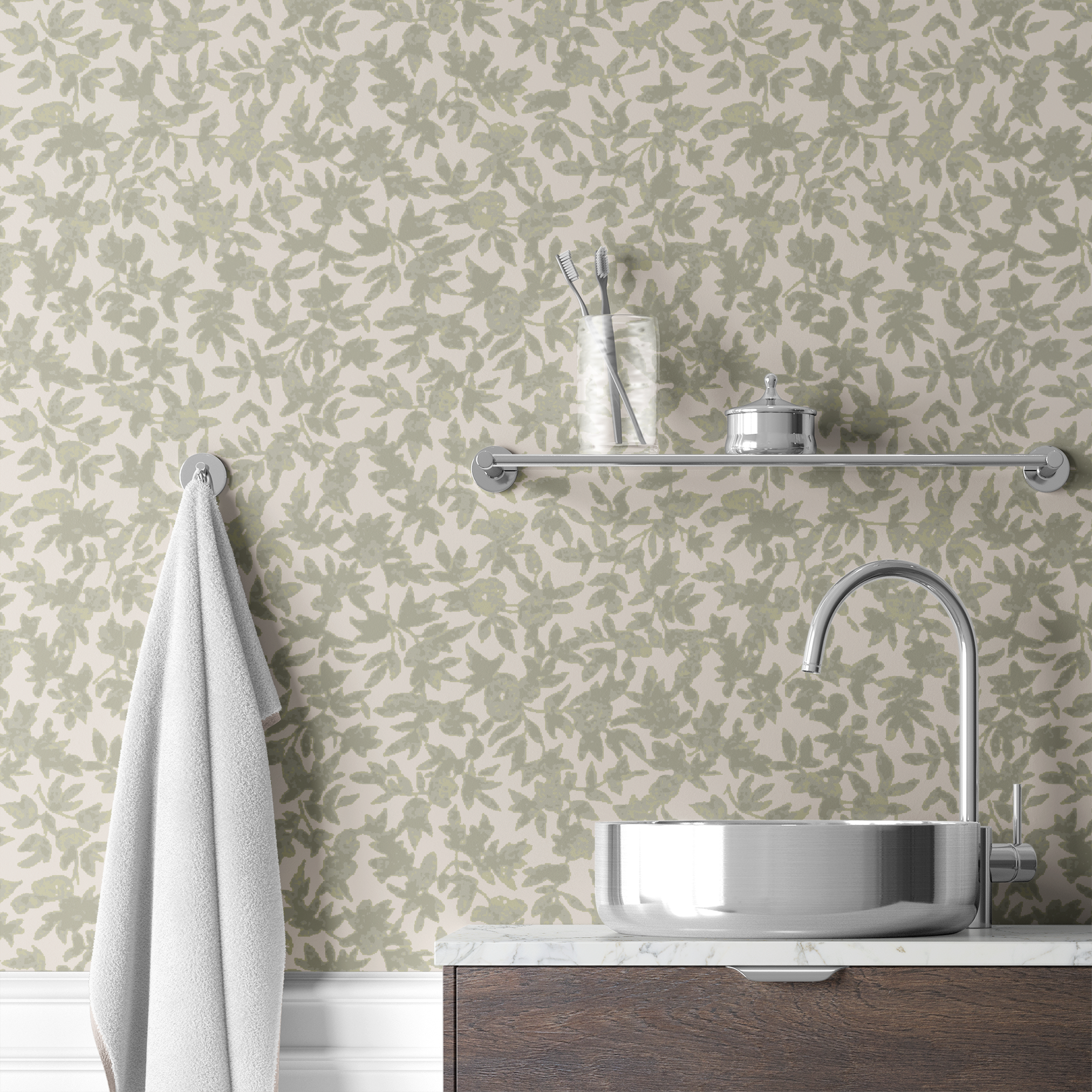 wallpaper bath mockup