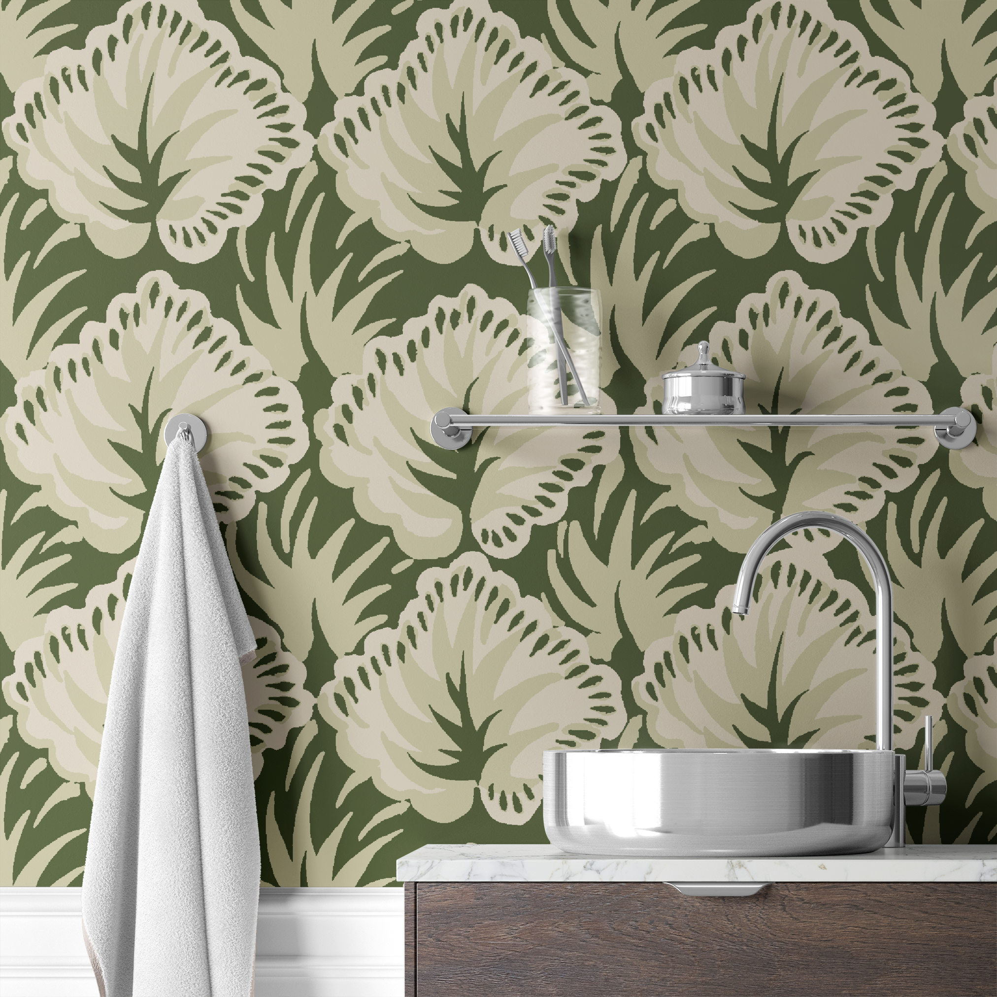 wallpaper bath mockup