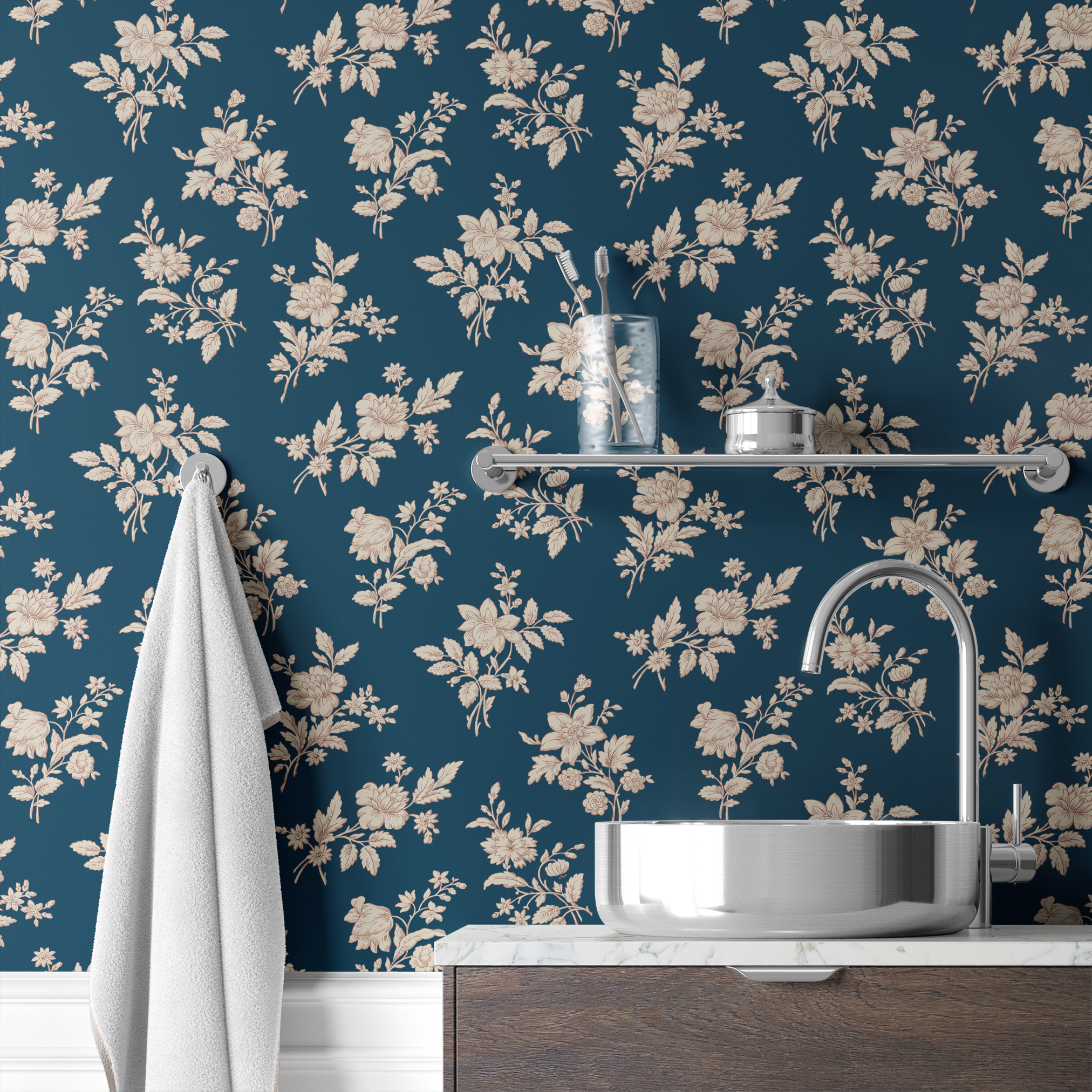 wallpaper bath mockup