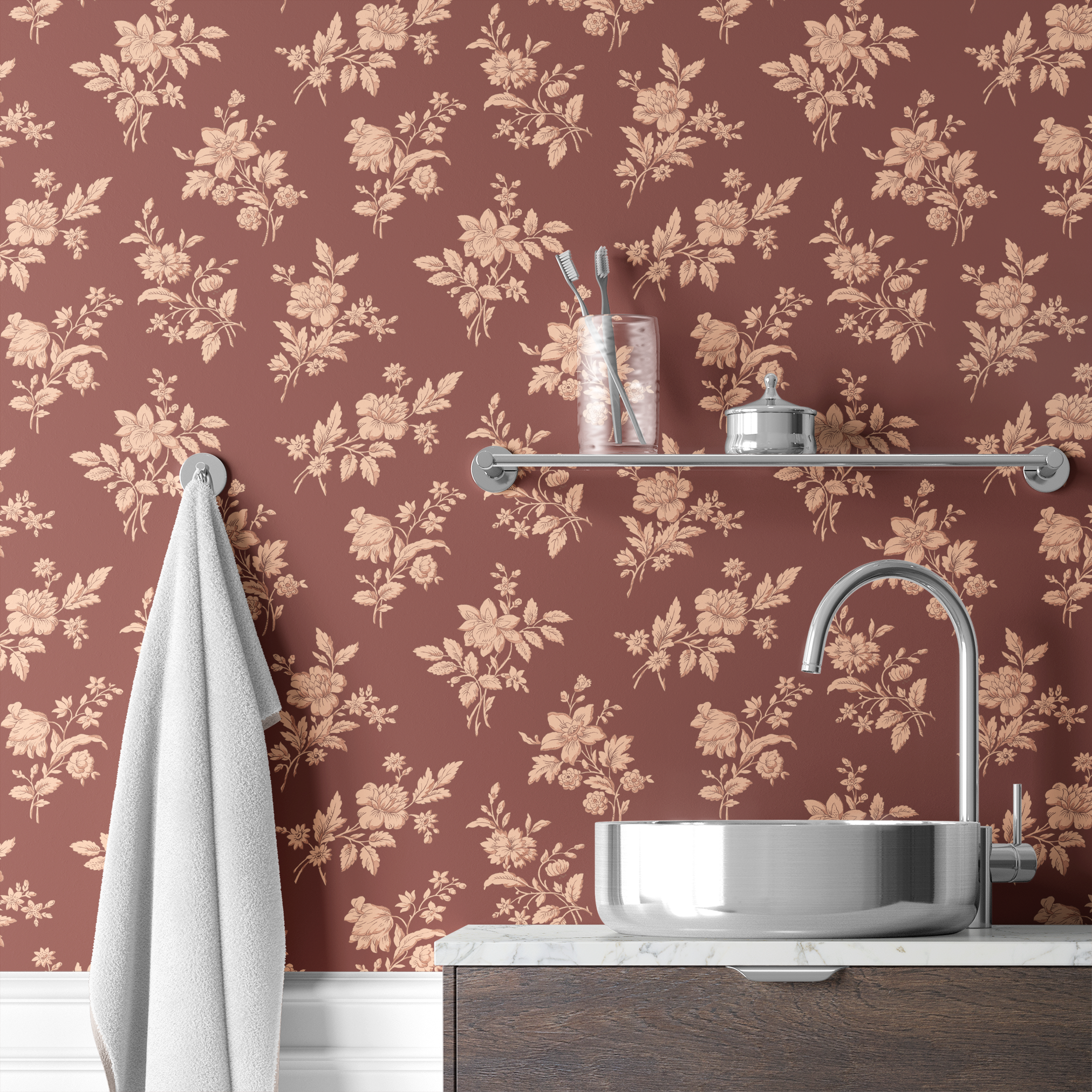 wallpaper bath mockup