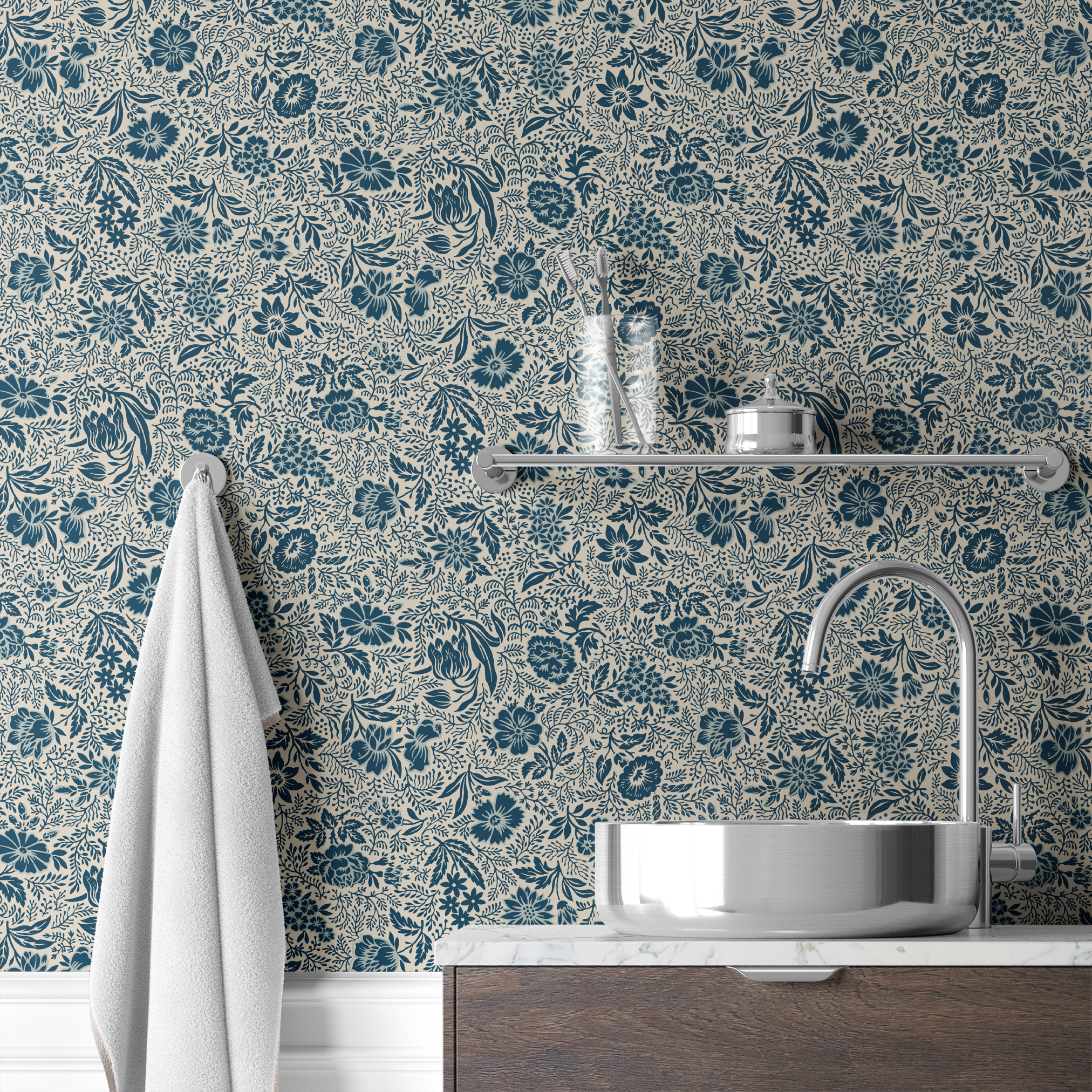 wallpaper bath mockup