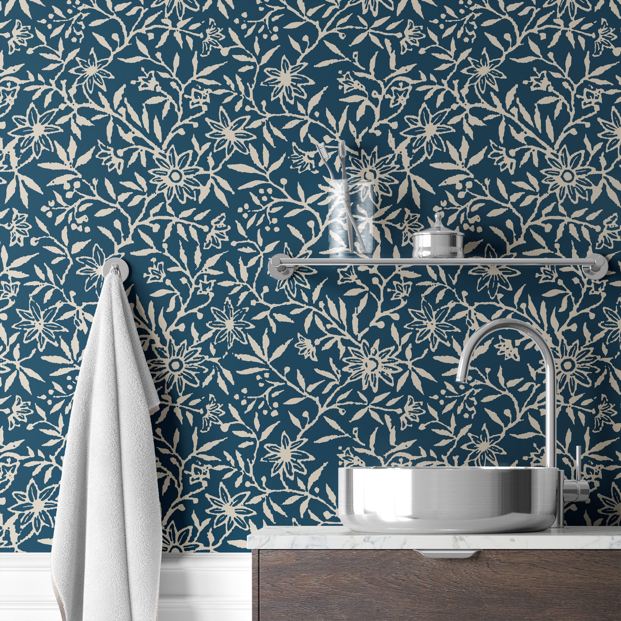 wallpaper bath mockup