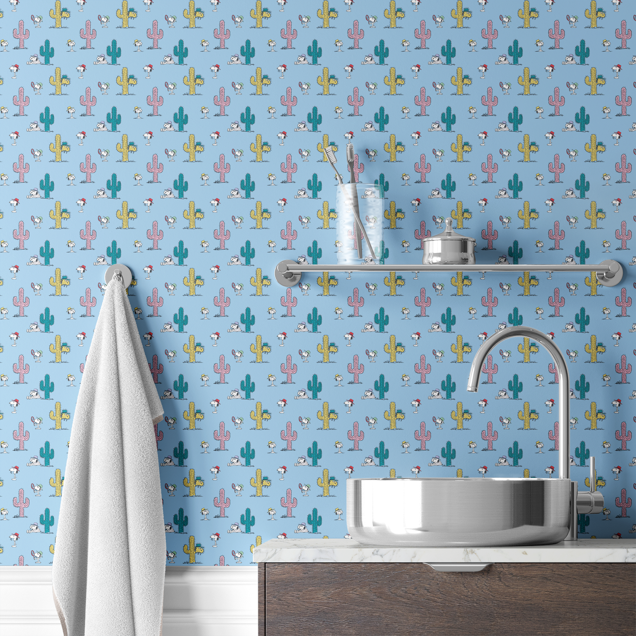 wallpaper bath mockup