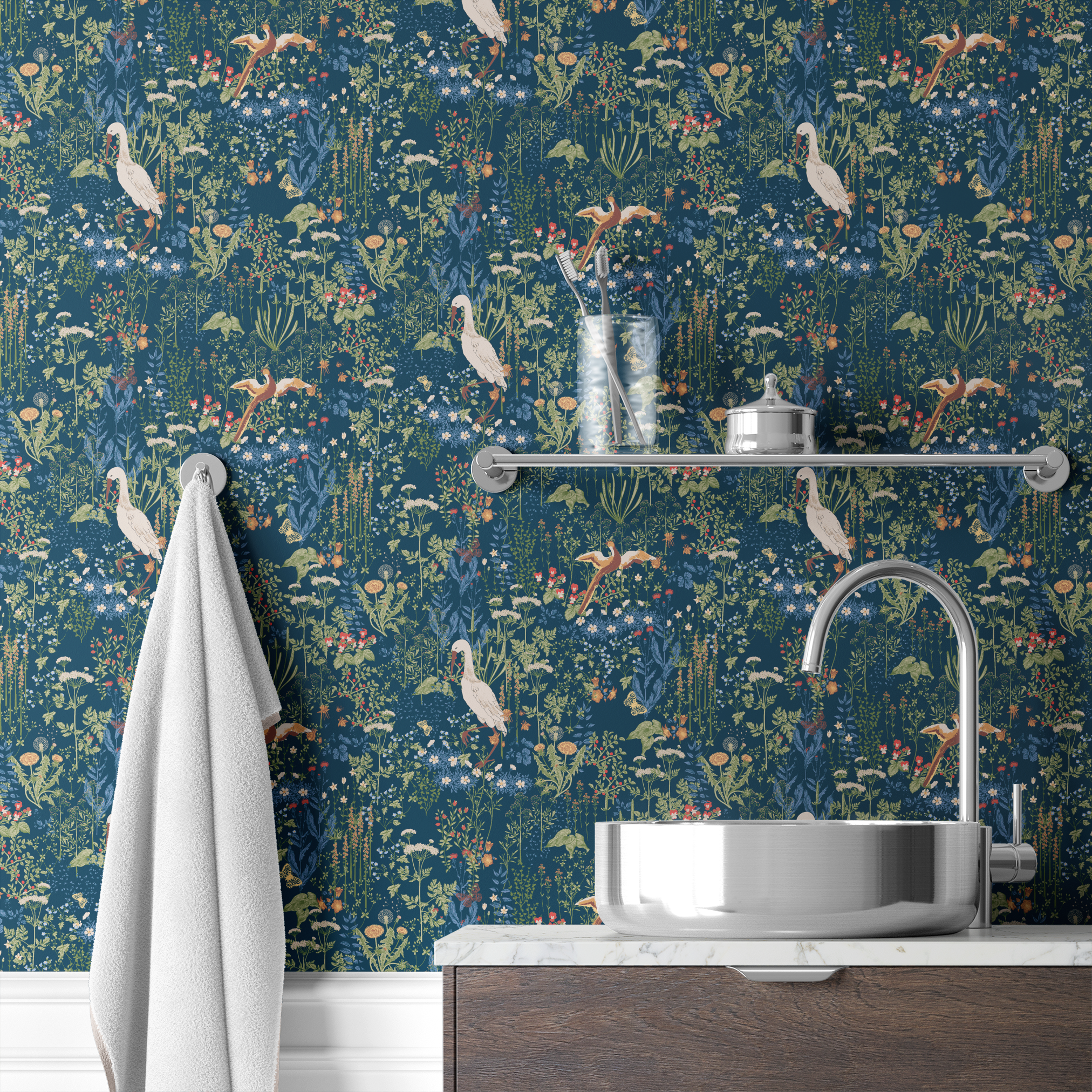 wallpaper bath mockup