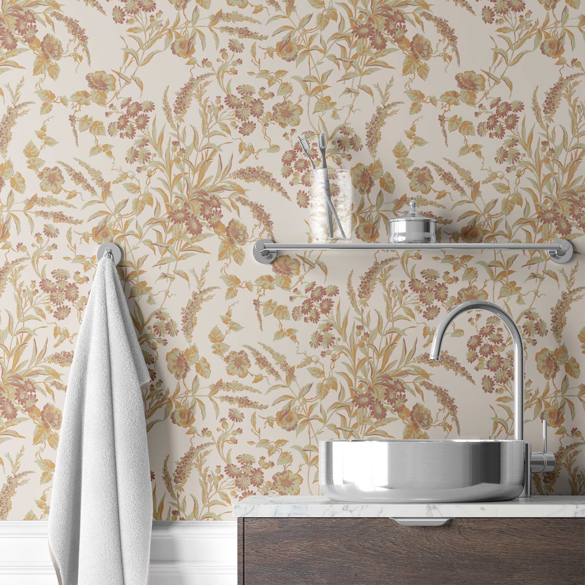 wallpaper bath mockup