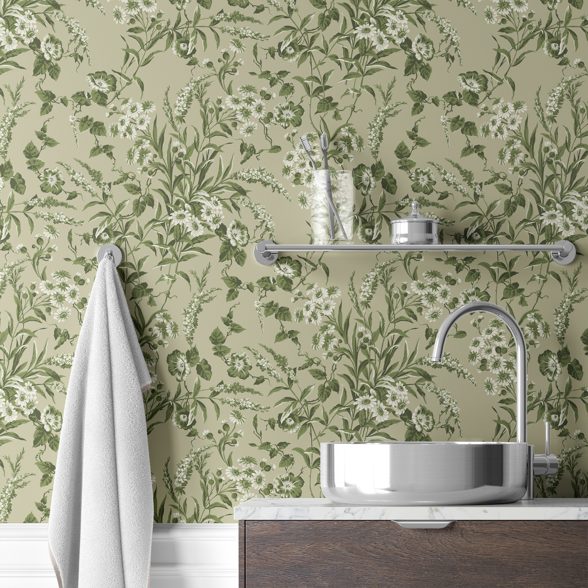 wallpaper bath mockup