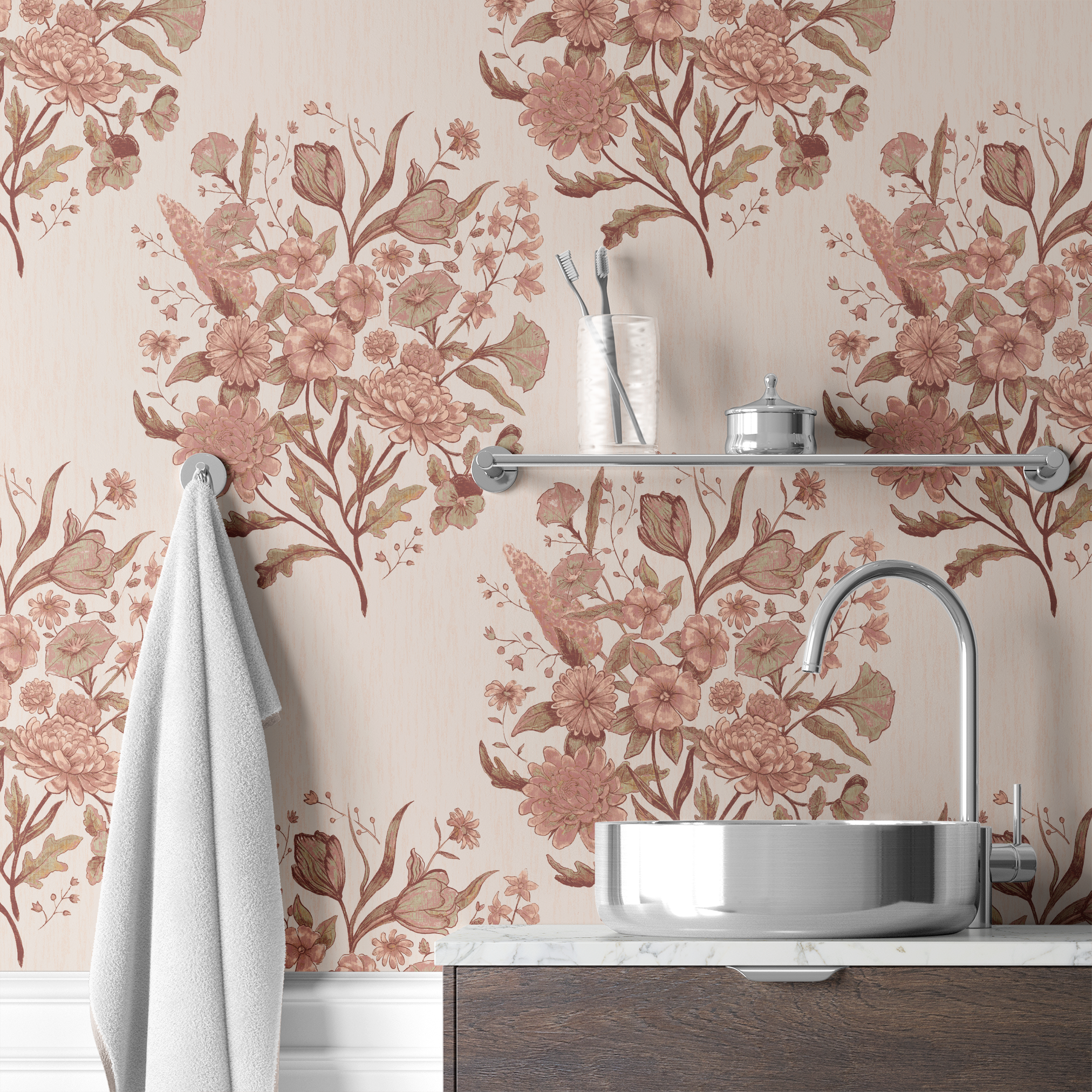 wallpaper bath mockup