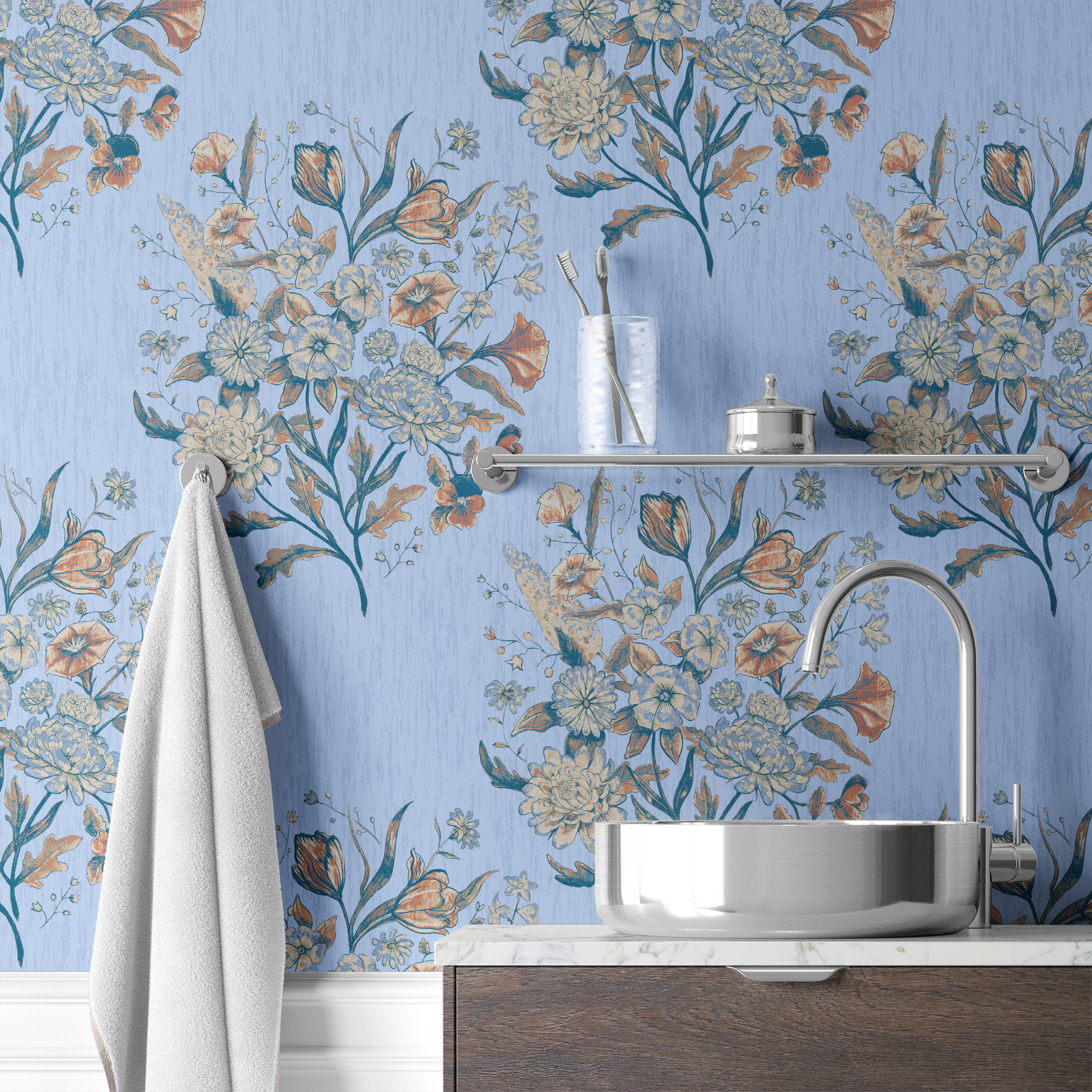 wallpaper bath mockup