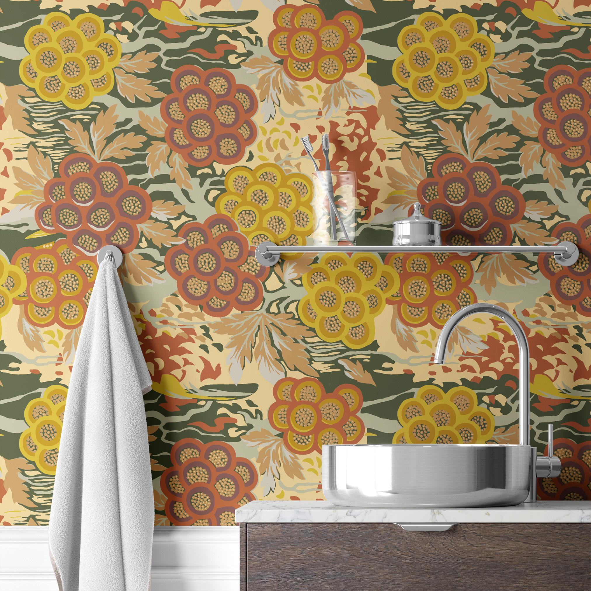 wallpaper bath mockup