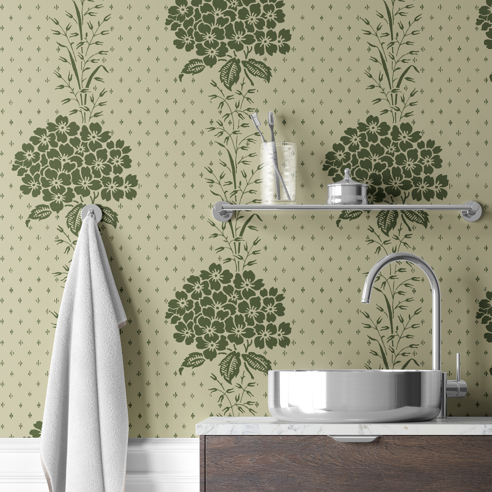 wallpaper bath mockup