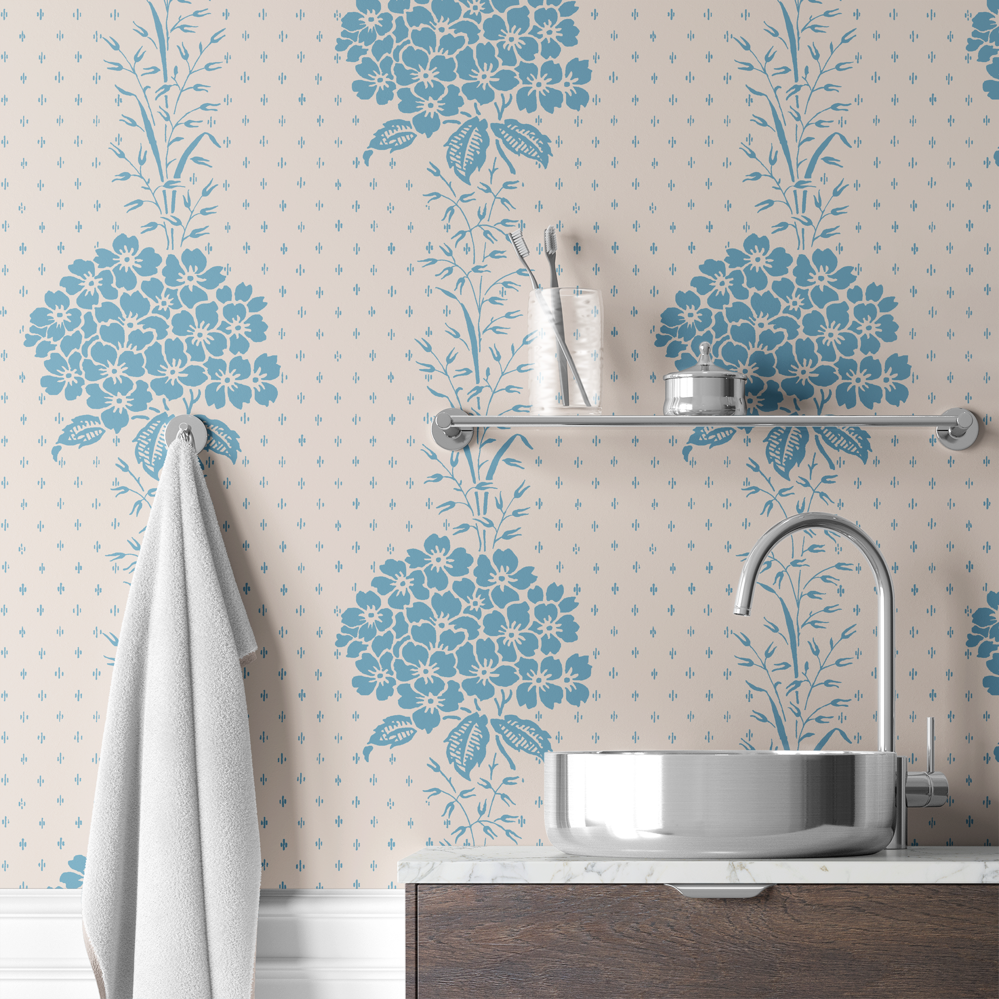 wallpaper bath mockup