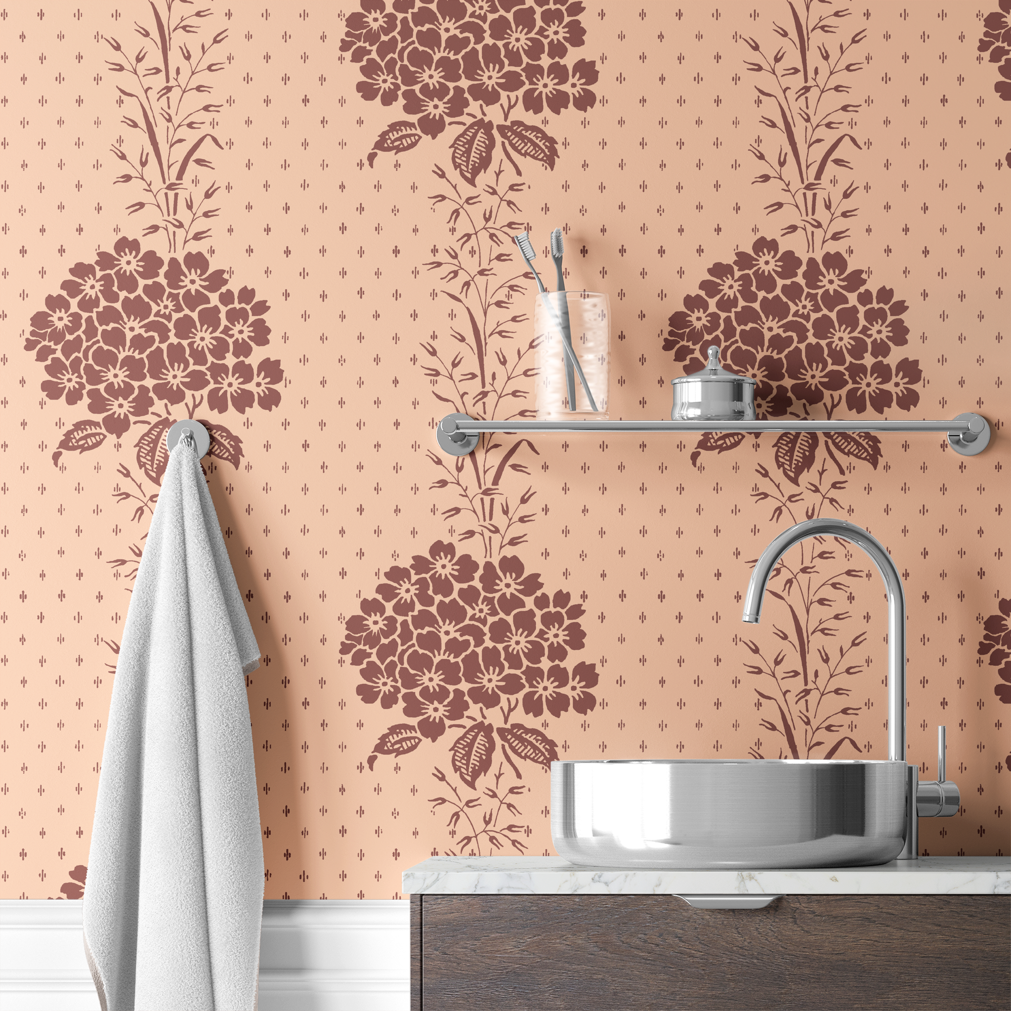 wallpaper bath mockup