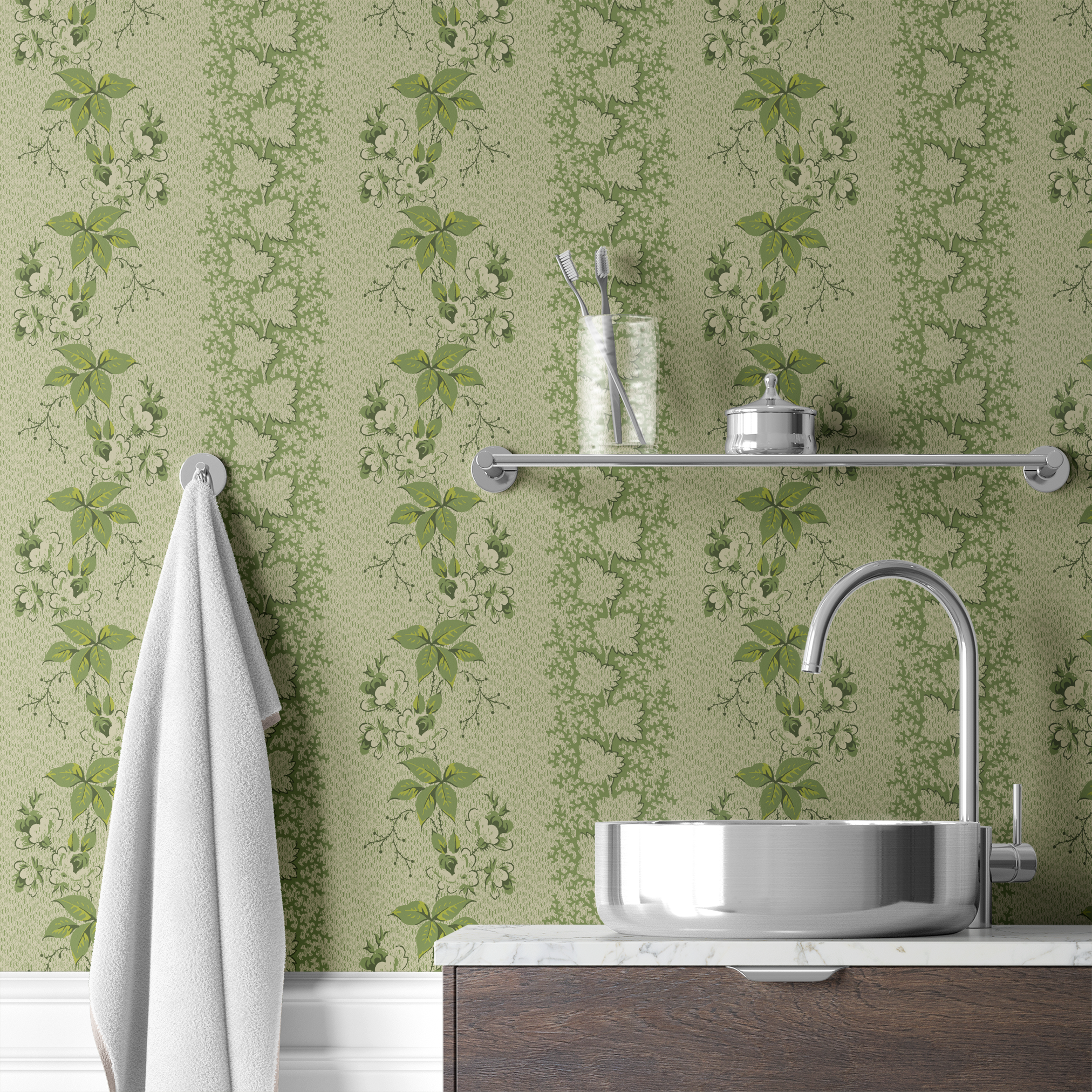 wallpaper bath mockup