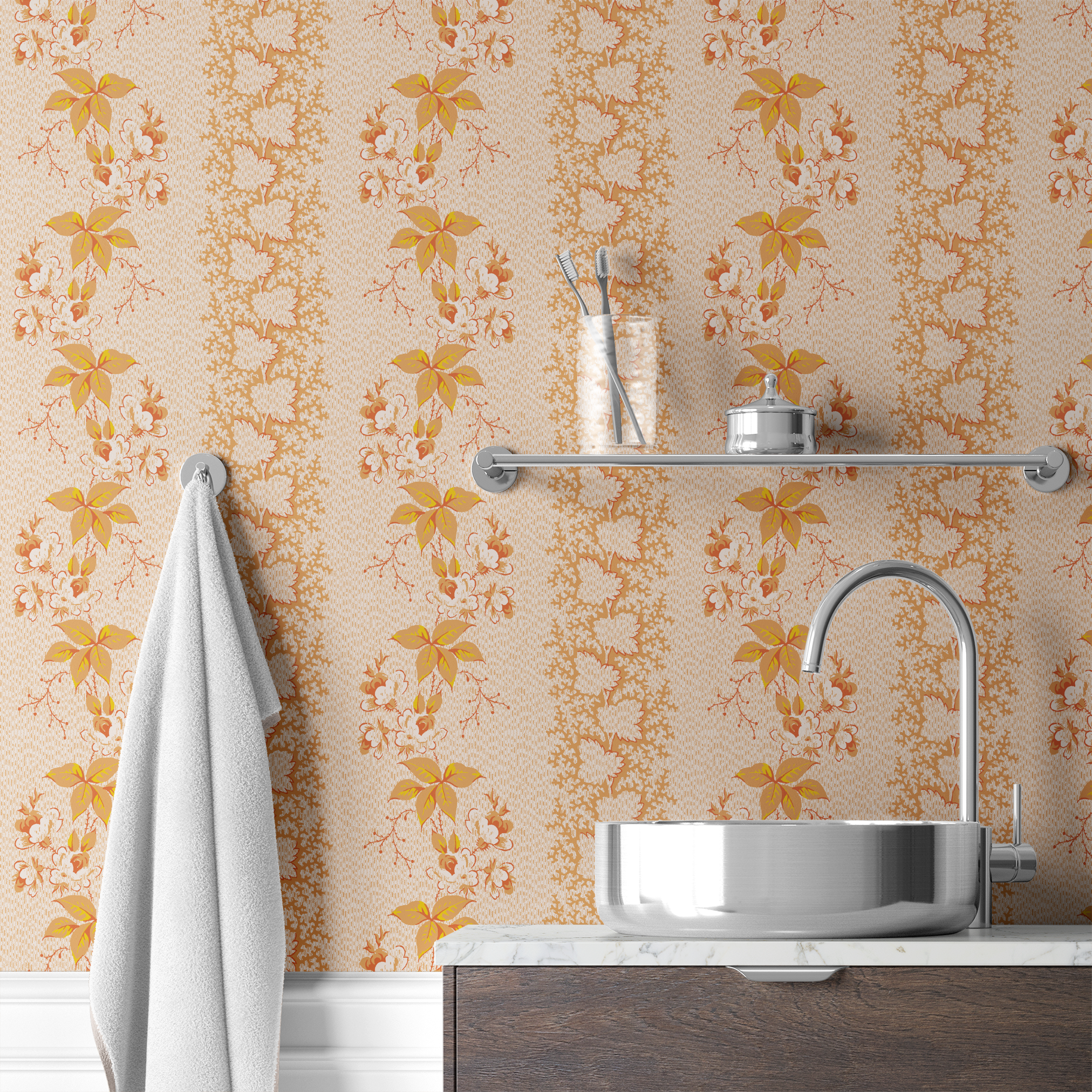 wallpaper bath mockup