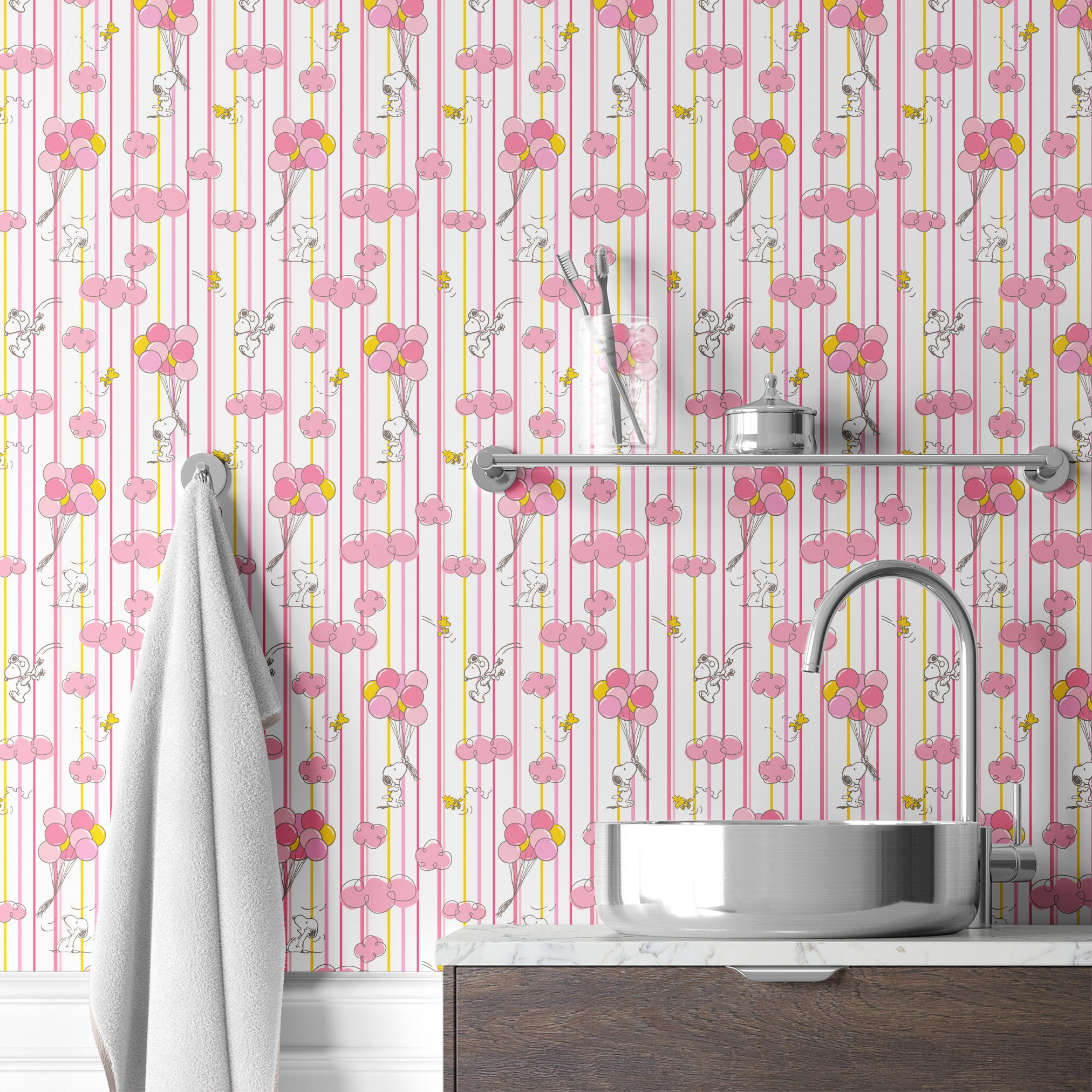 wallpaper bath mockup