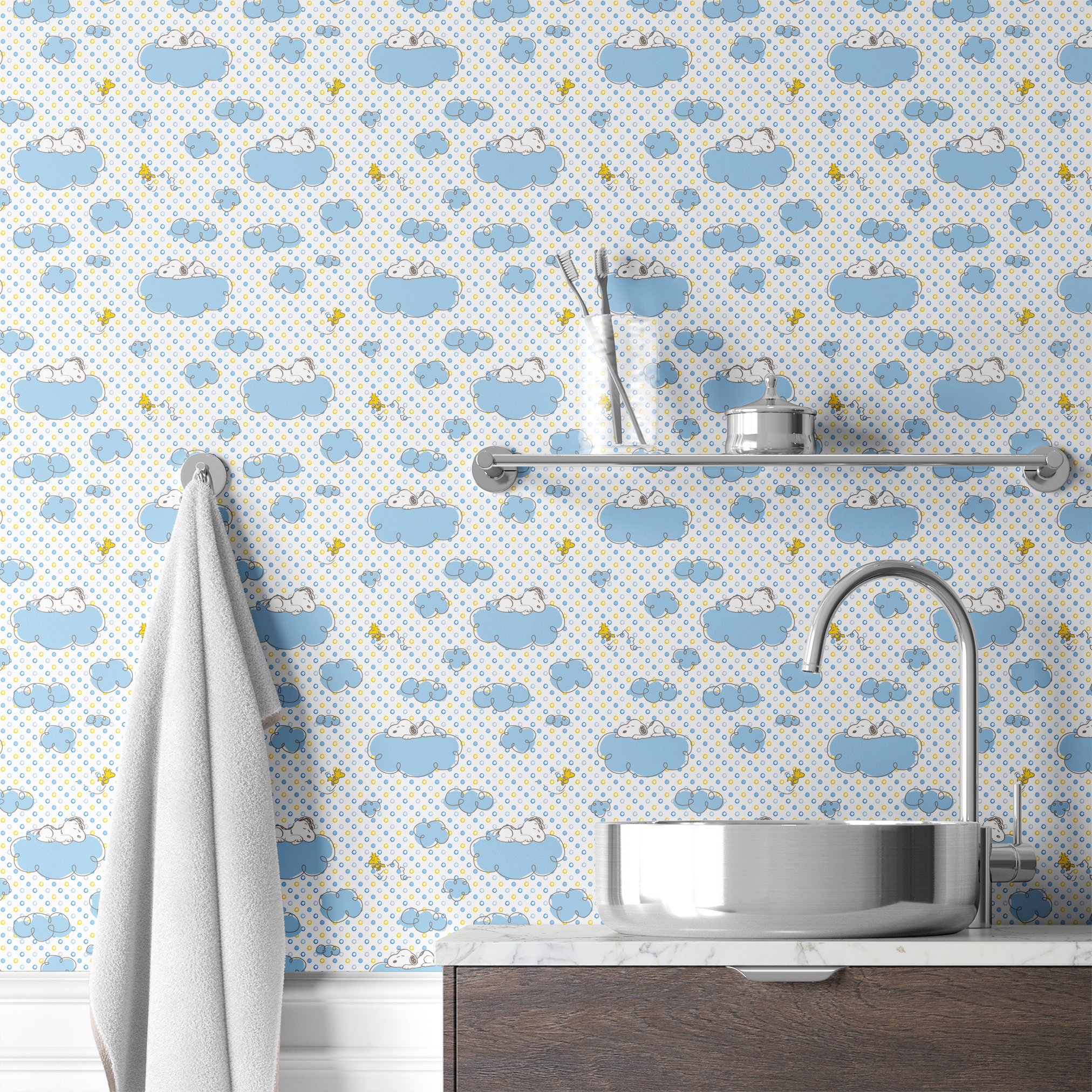 wallpaper bath mockup