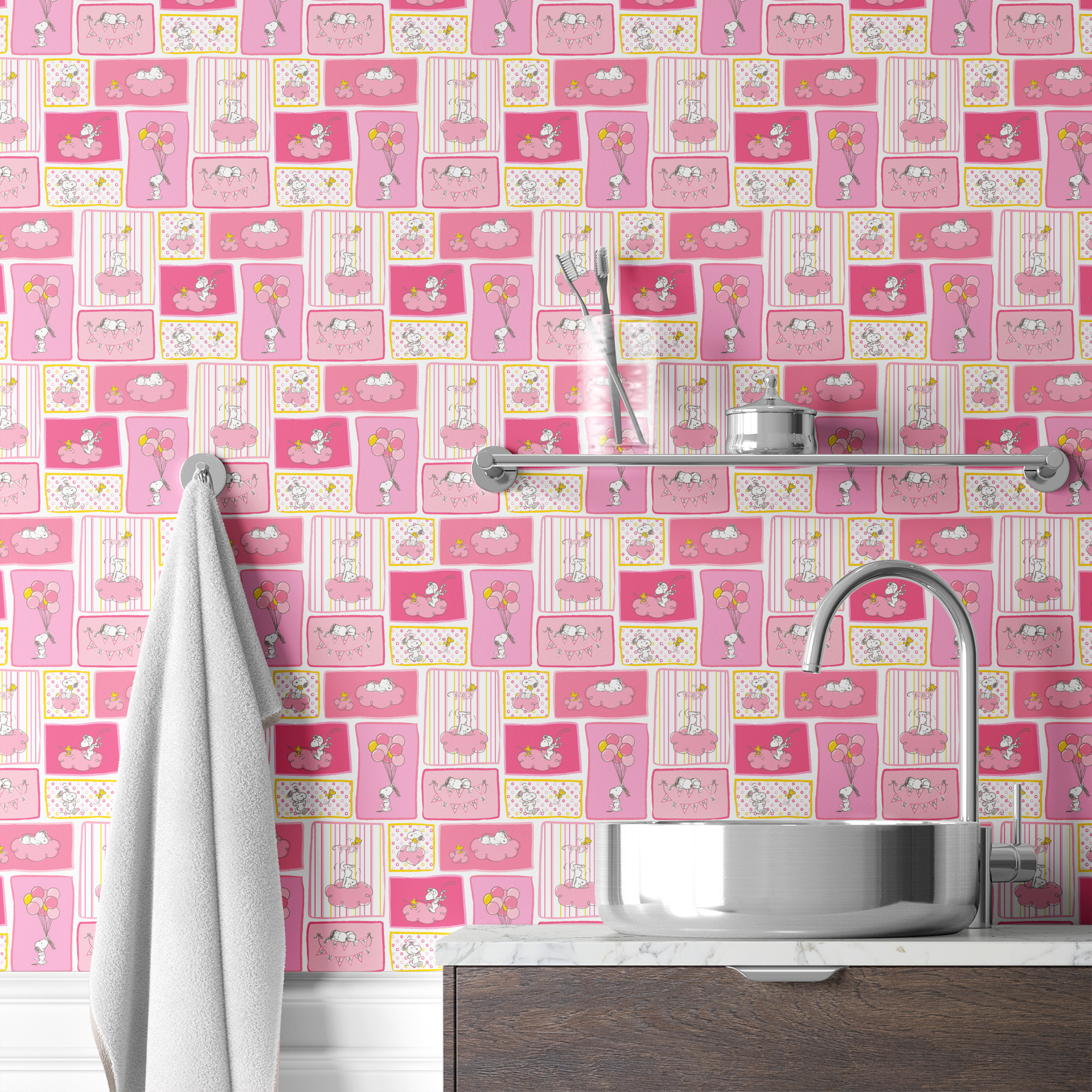 wallpaper bath mockup