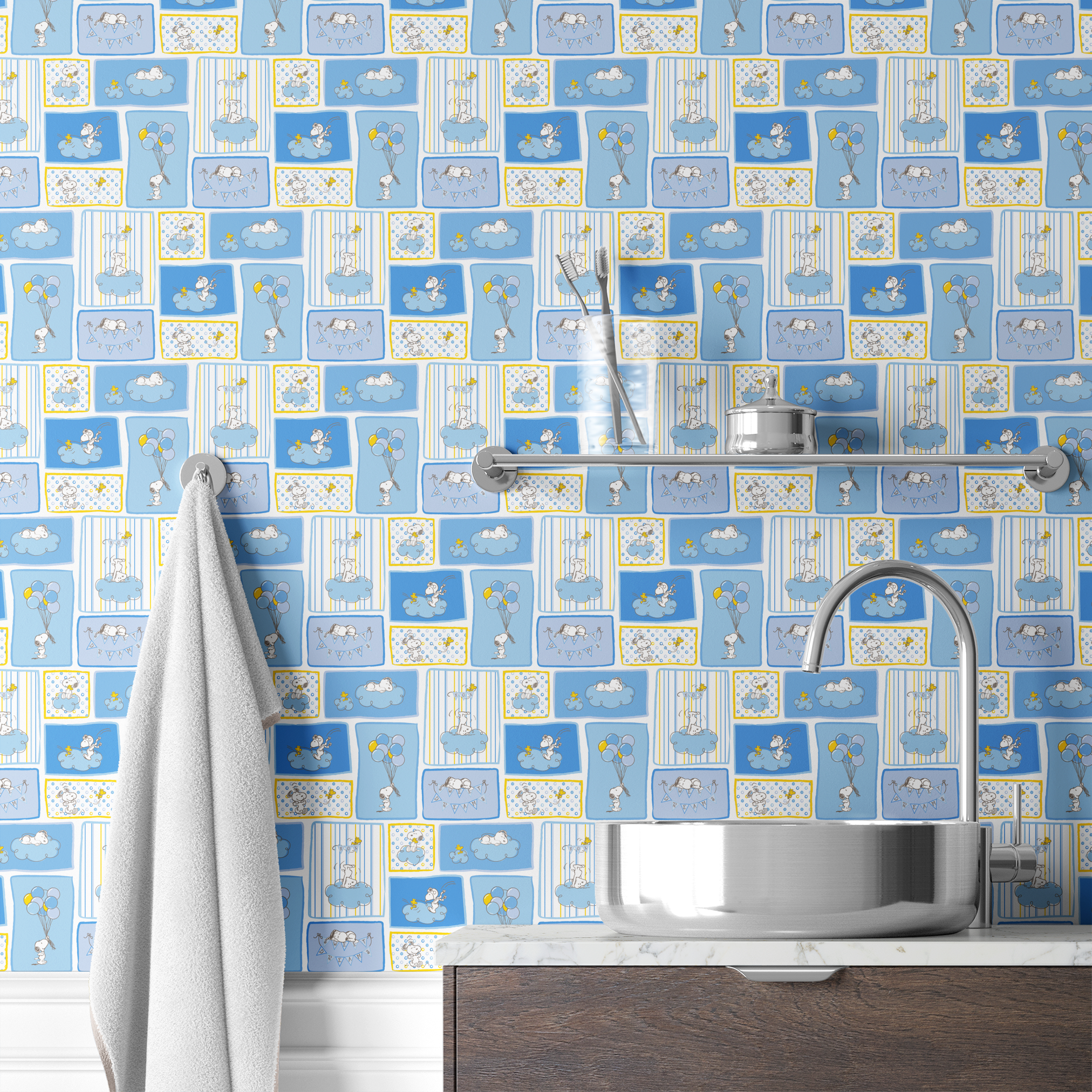 wallpaper bath mockup