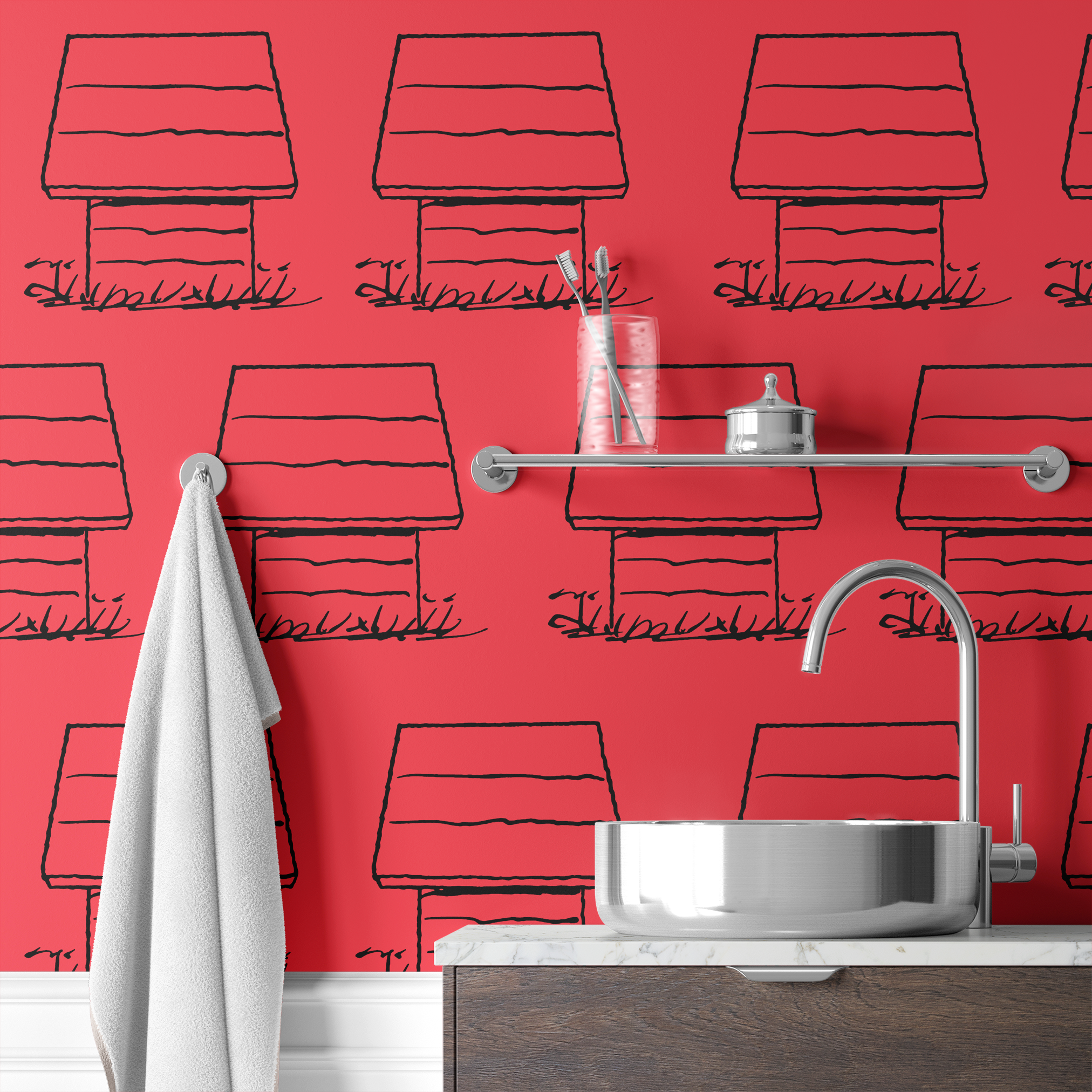 wallpaper bath mockup