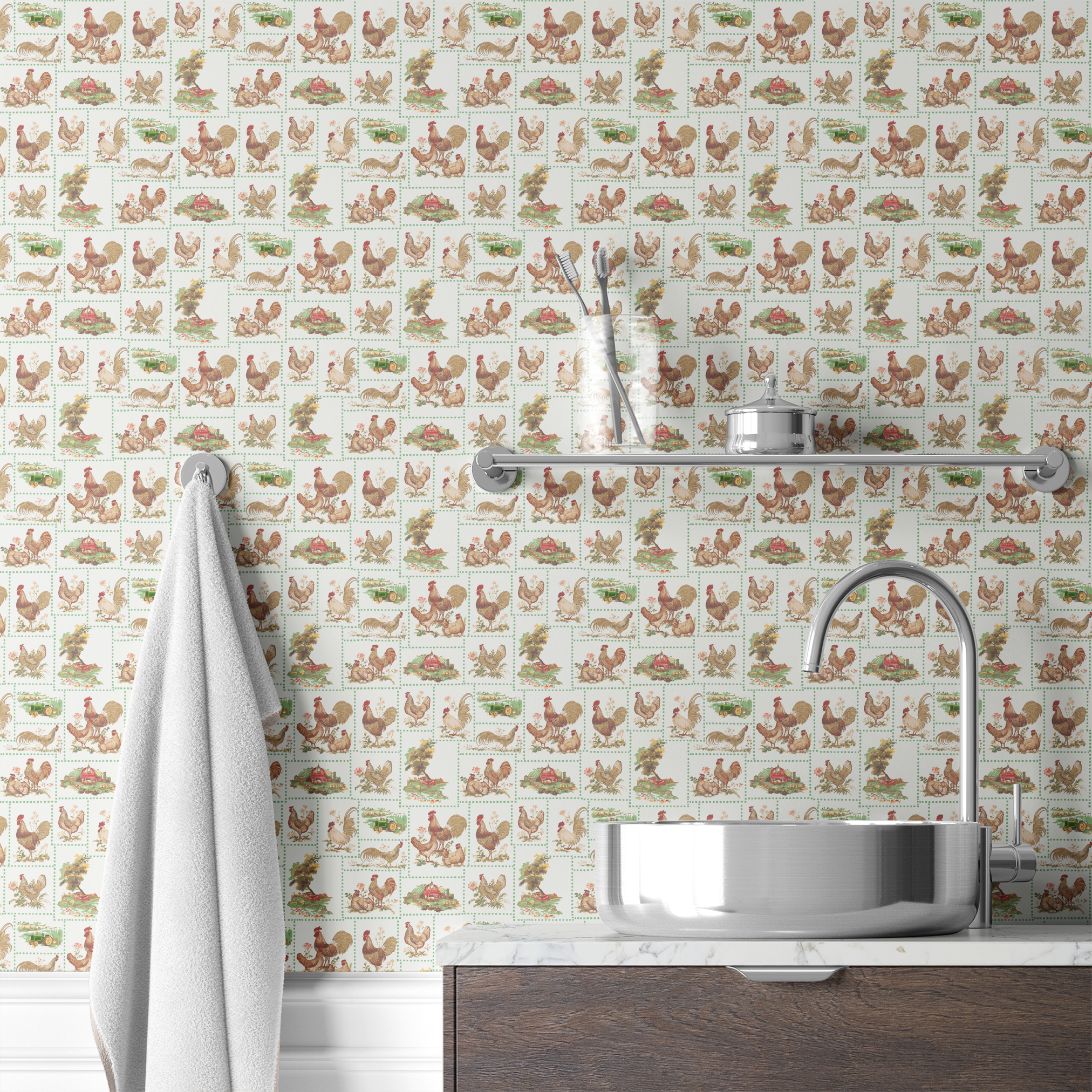wallpaper bath mockup