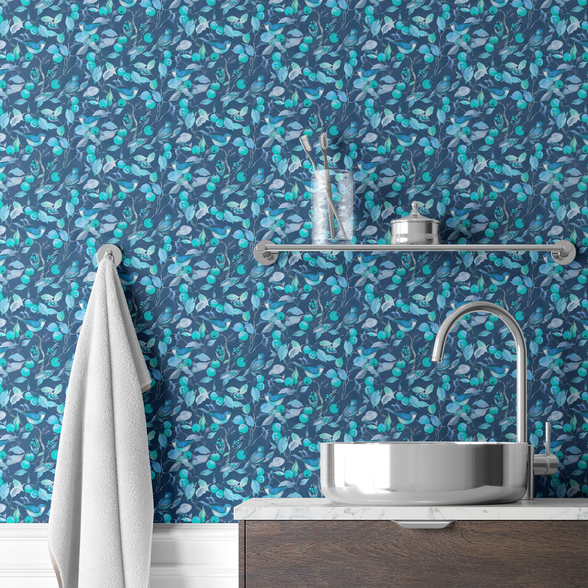 wallpaper bath mockup