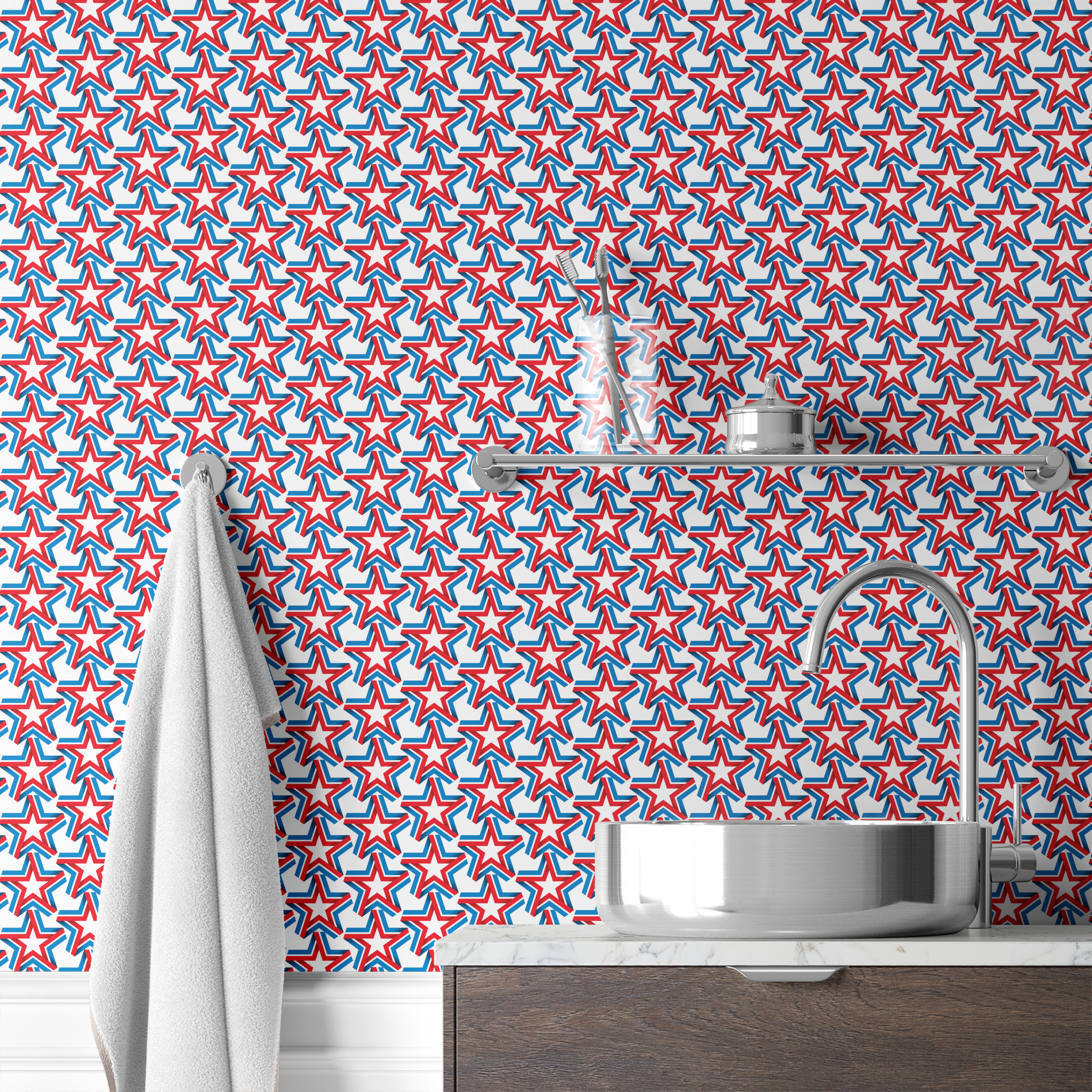 wallpaper bath mockup