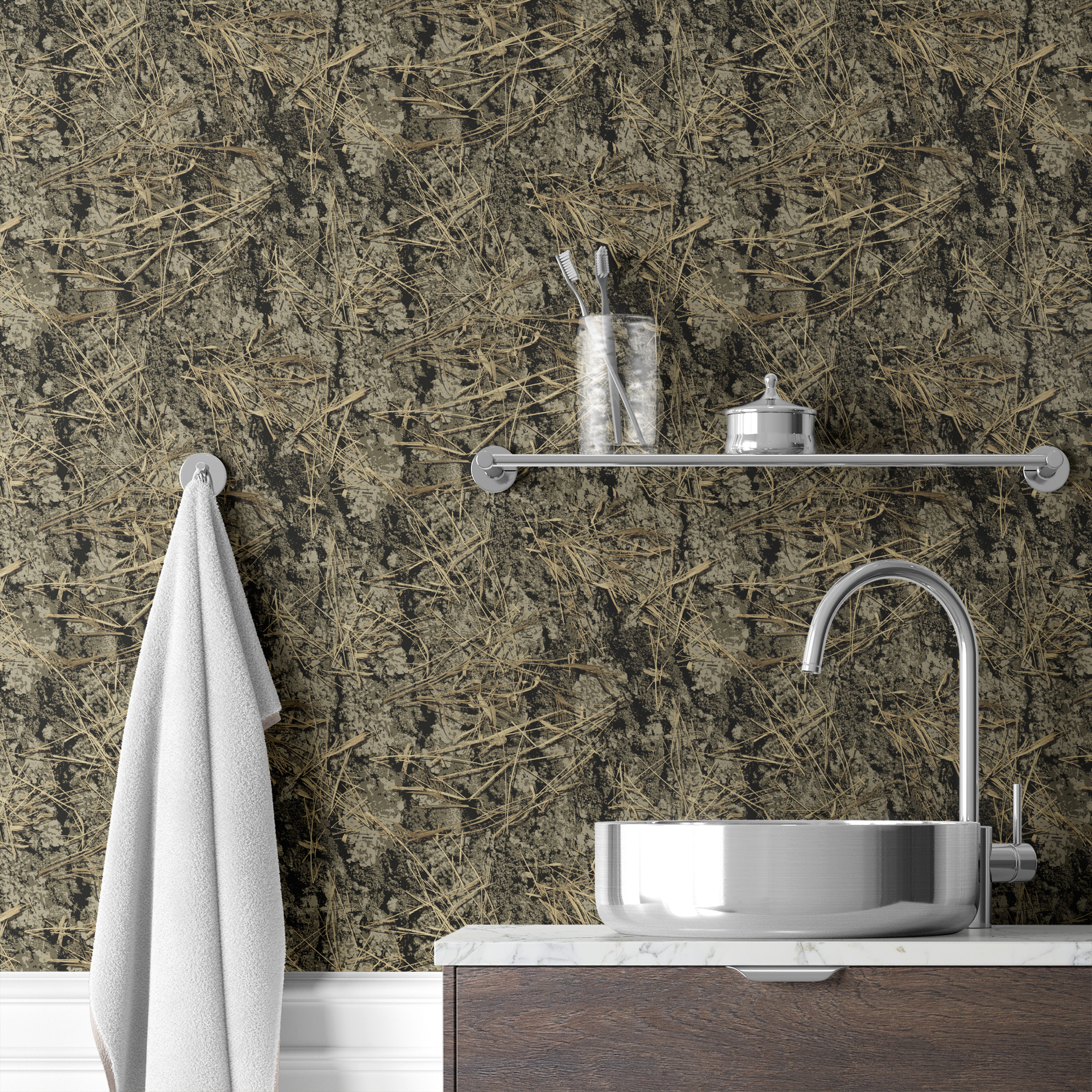 wallpaper bath mockup