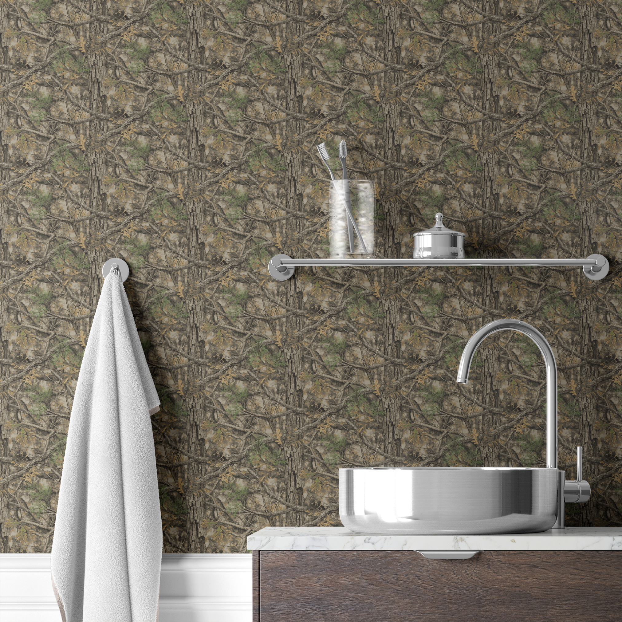 wallpaper bath mockup