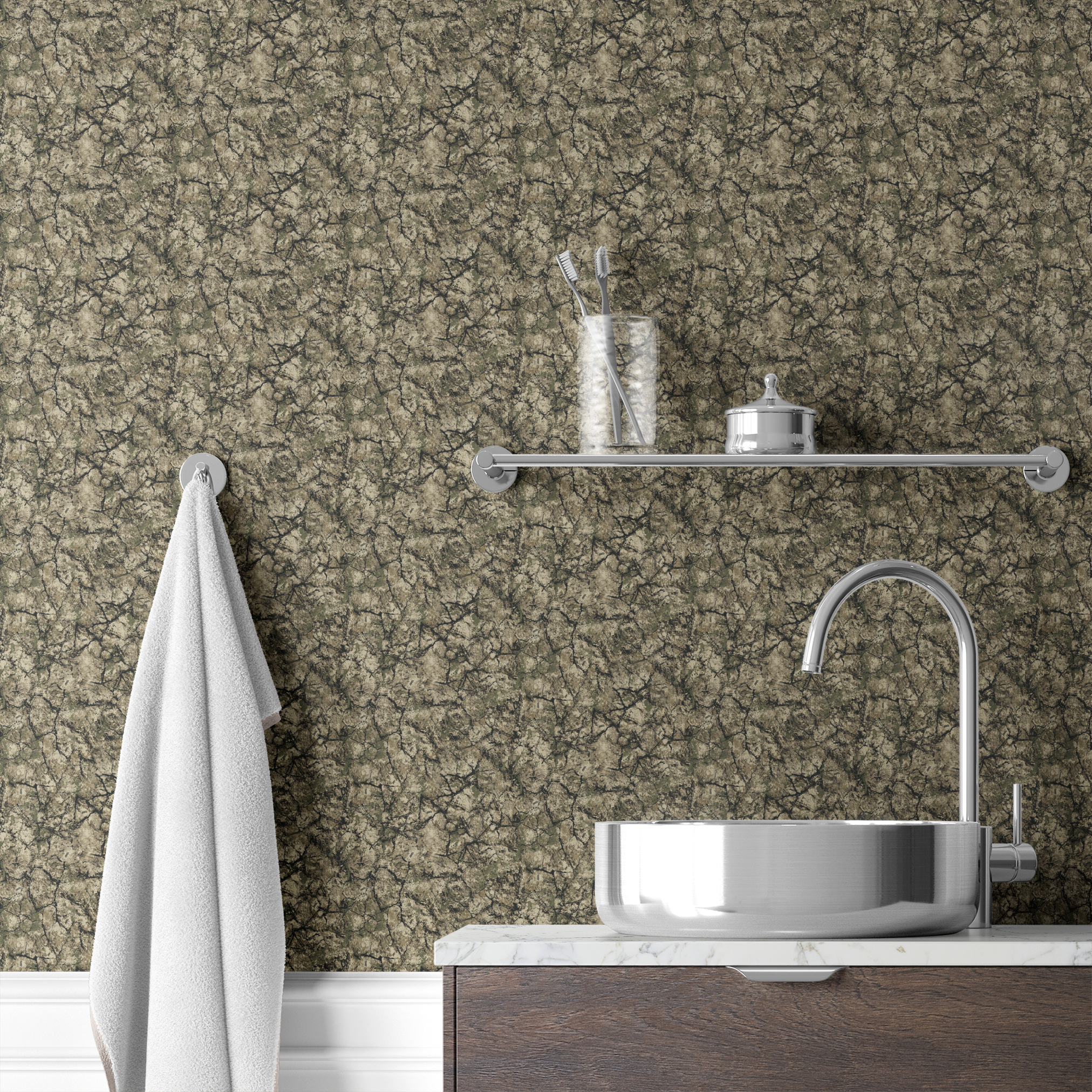 wallpaper bath mockup