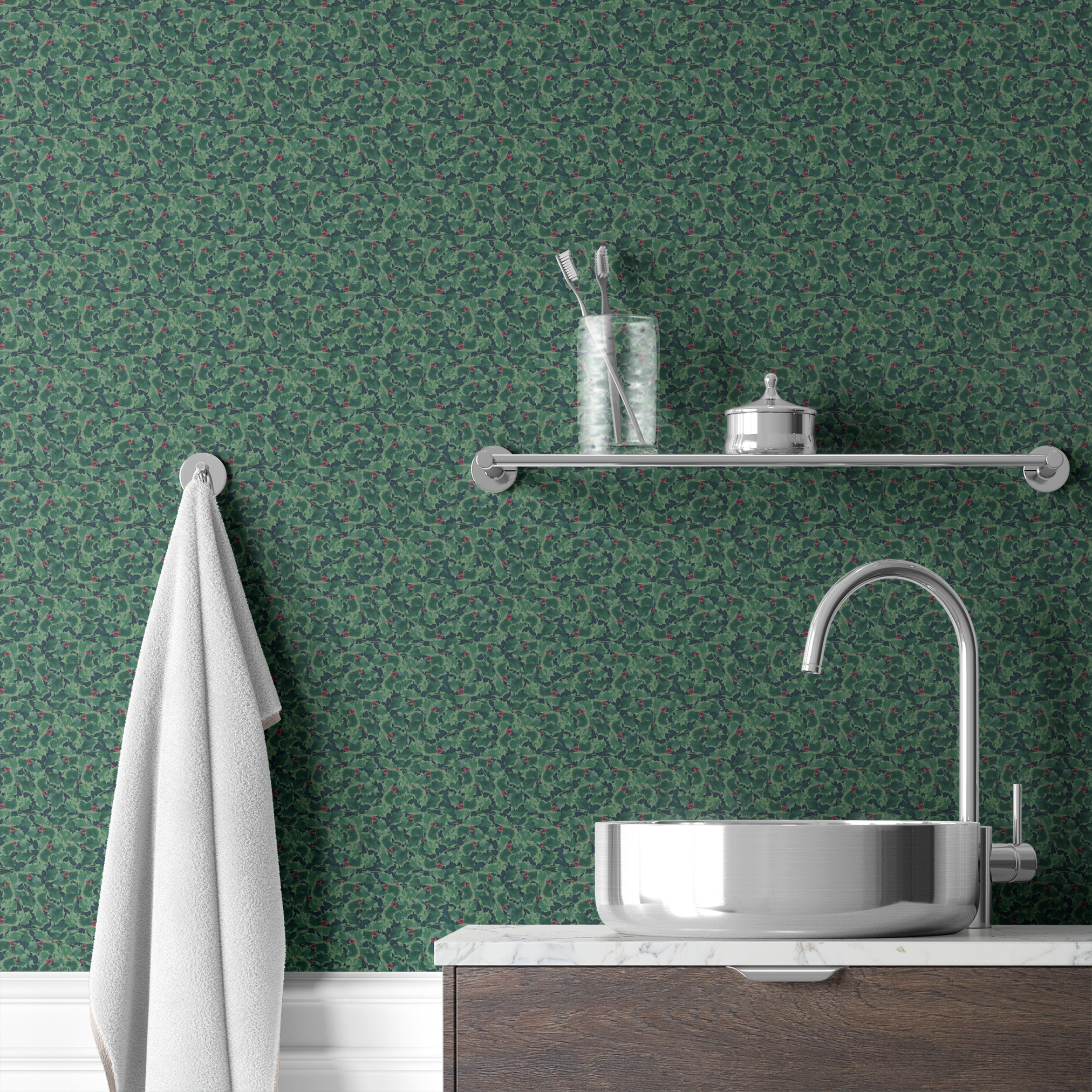 wallpaper bath mockup