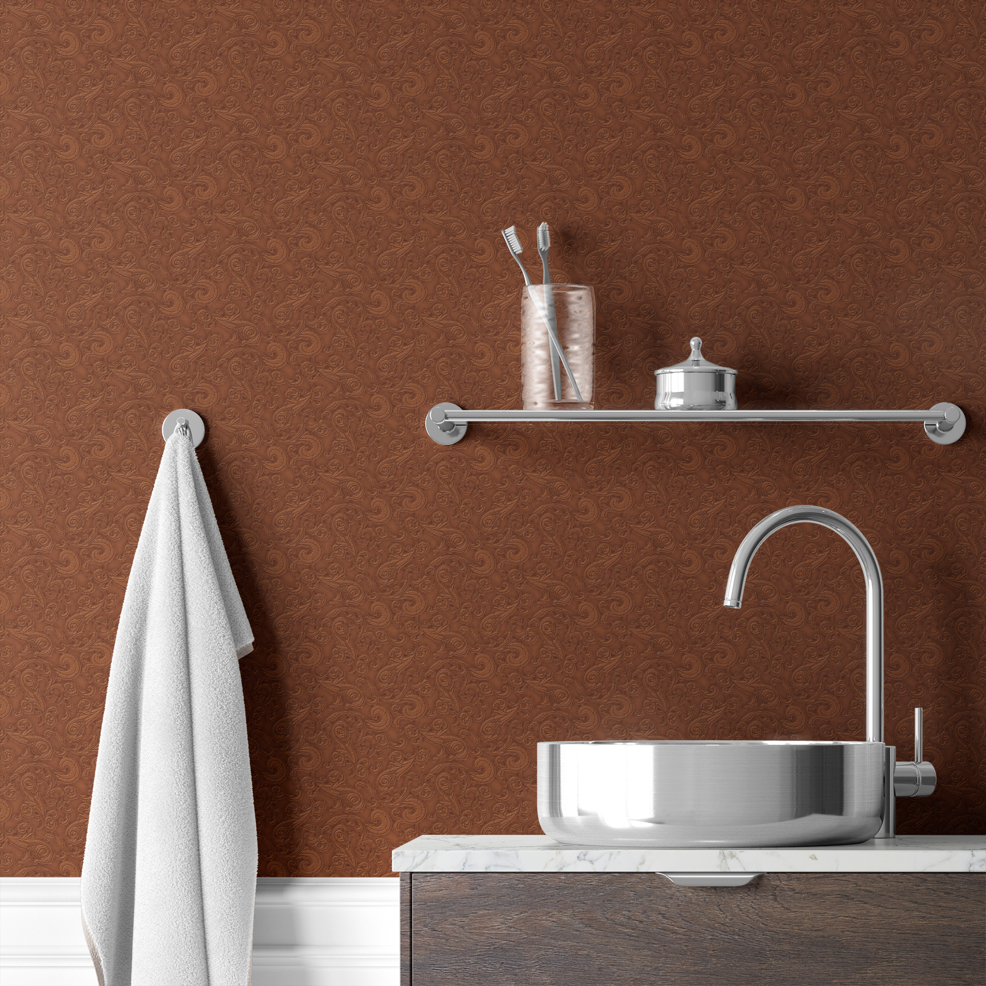 wallpaper bath mockup